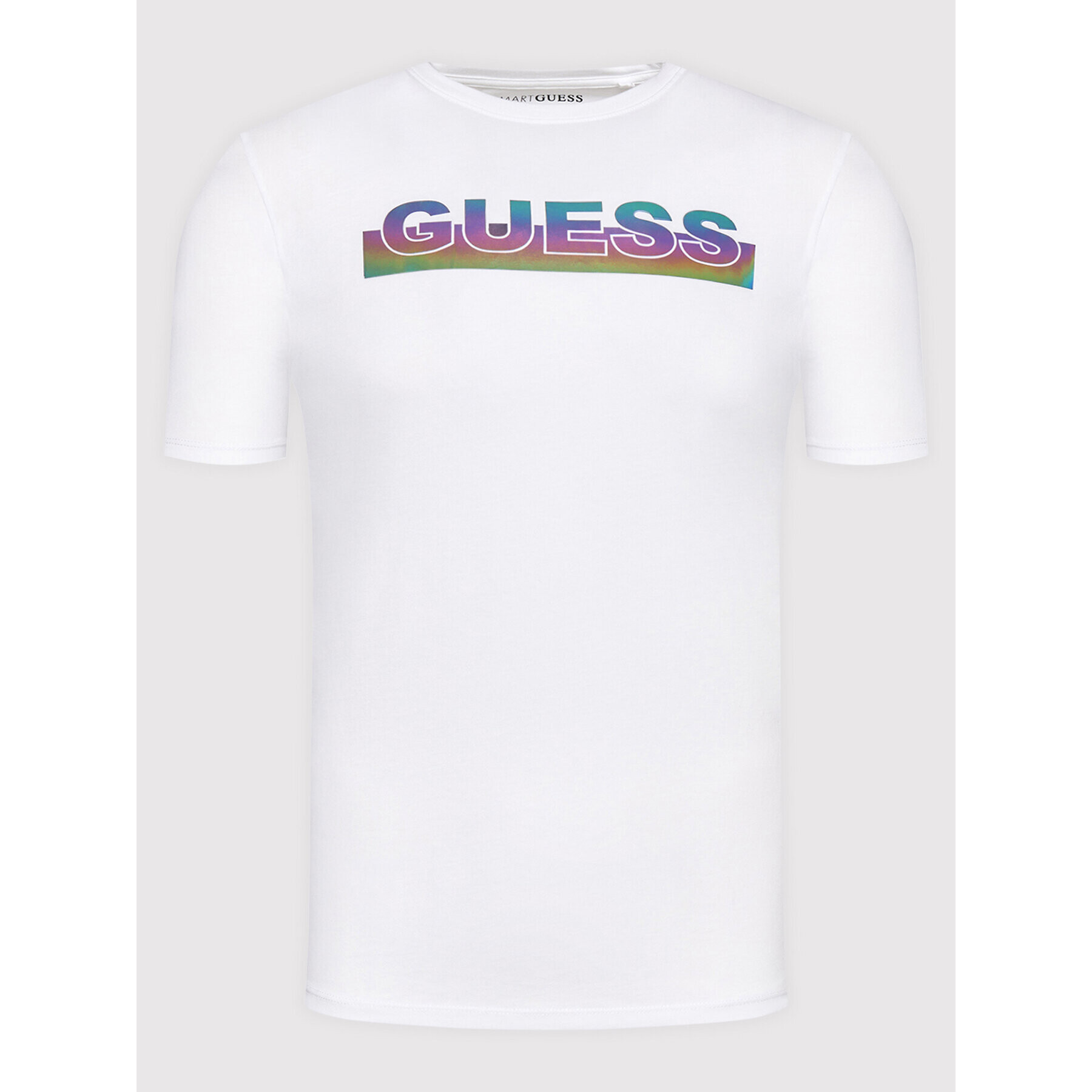 Guess Tricou MBBI40 KAVR0 Alb Regular Fit - Pled.ro