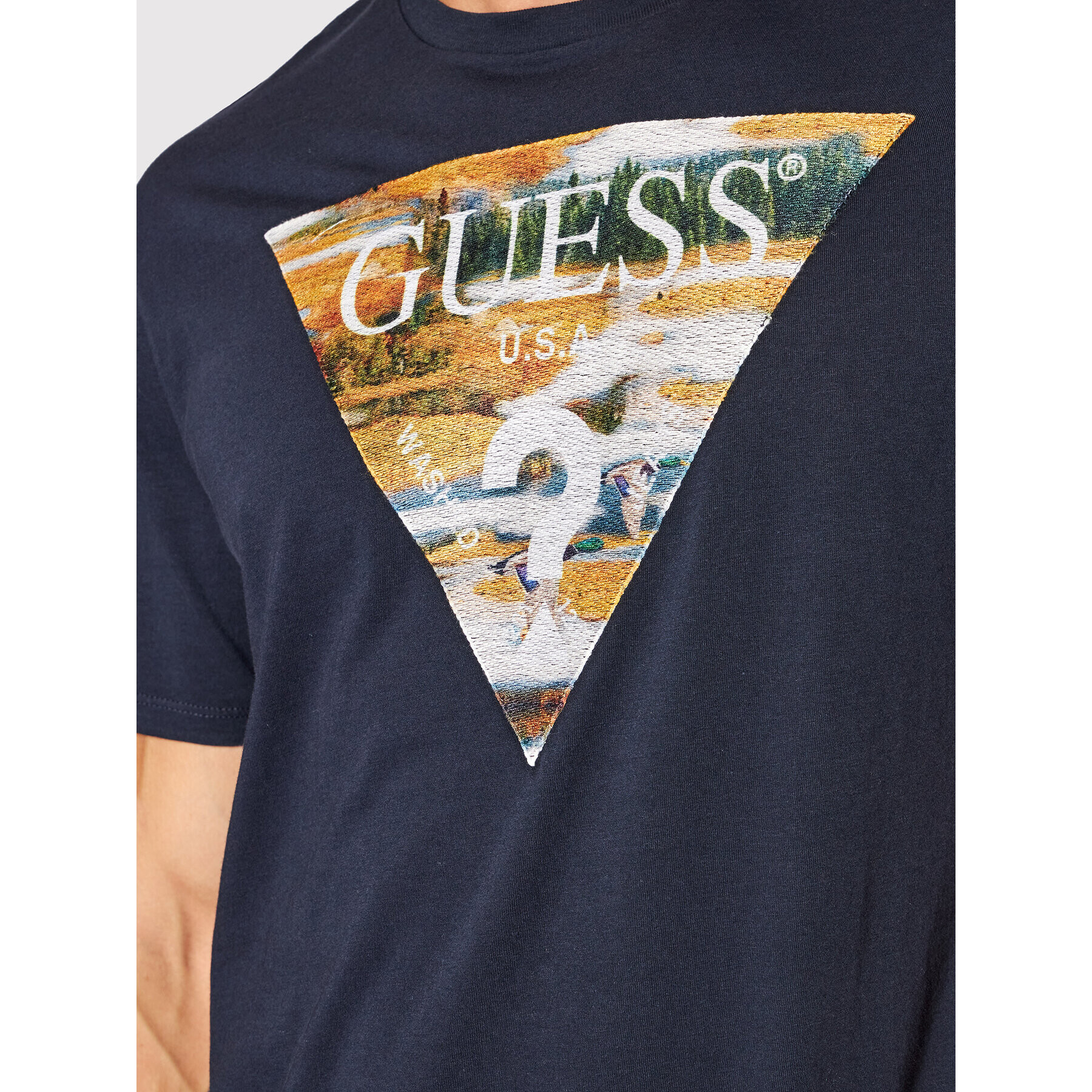 Guess Tricou MBBI41 K9RM0 Bleumarin Regular Fit - Pled.ro