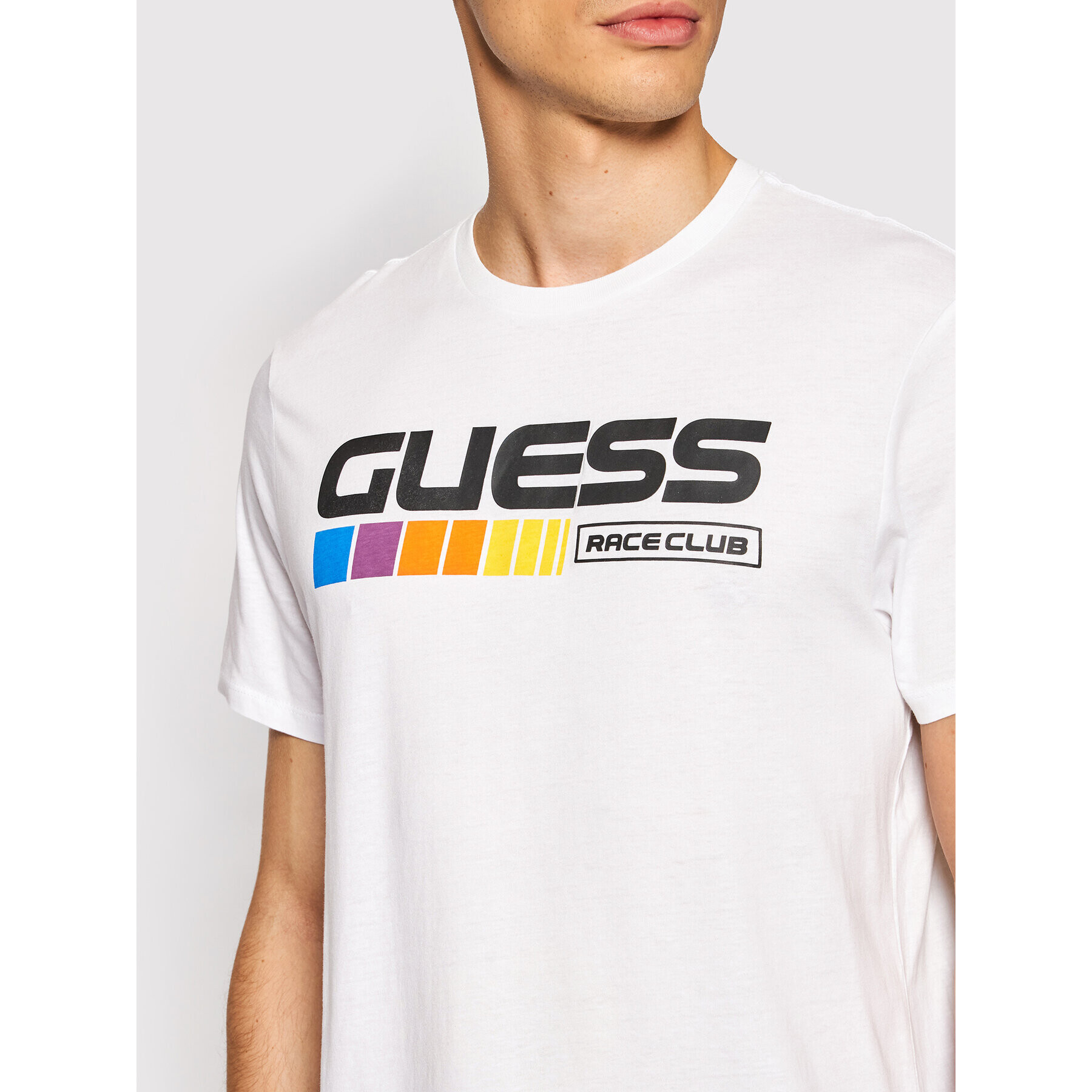 Guess Tricou MBBI41 KARC1 Alb Regular Fit - Pled.ro