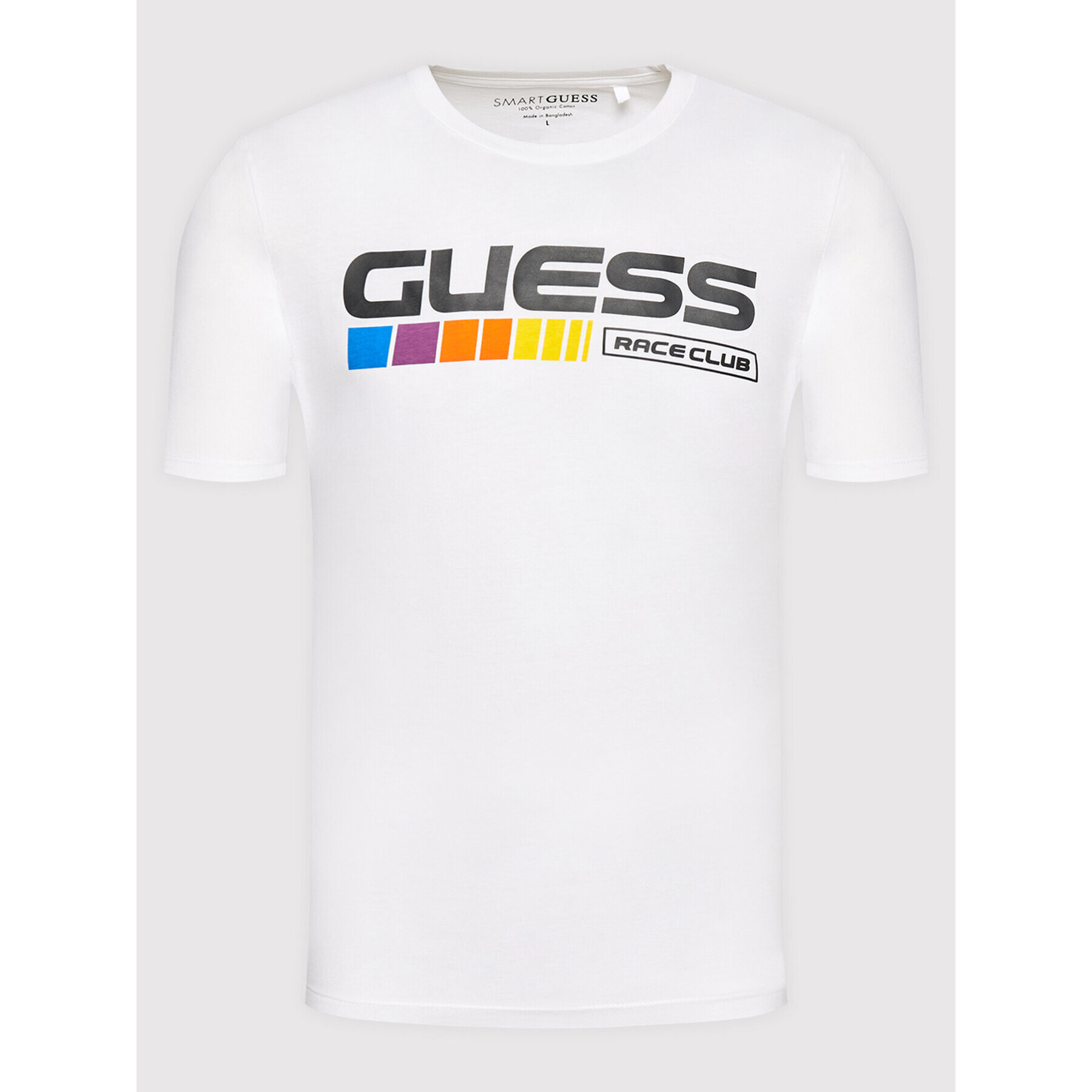 Guess Tricou MBBI41 KARC1 Alb Regular Fit - Pled.ro