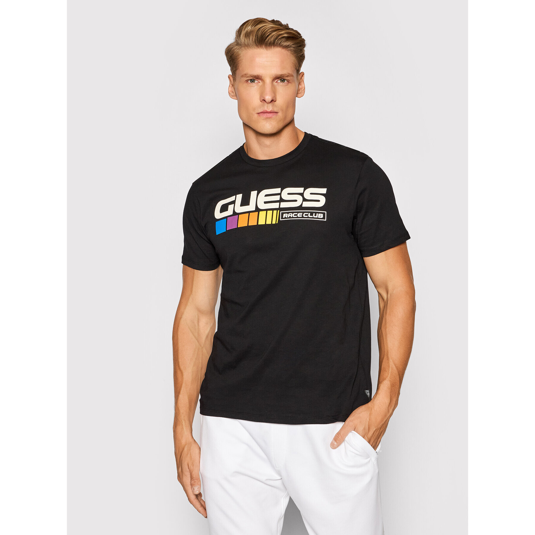 Guess Tricou MBBI41 KARC1 Negru Regular Fit - Pled.ro