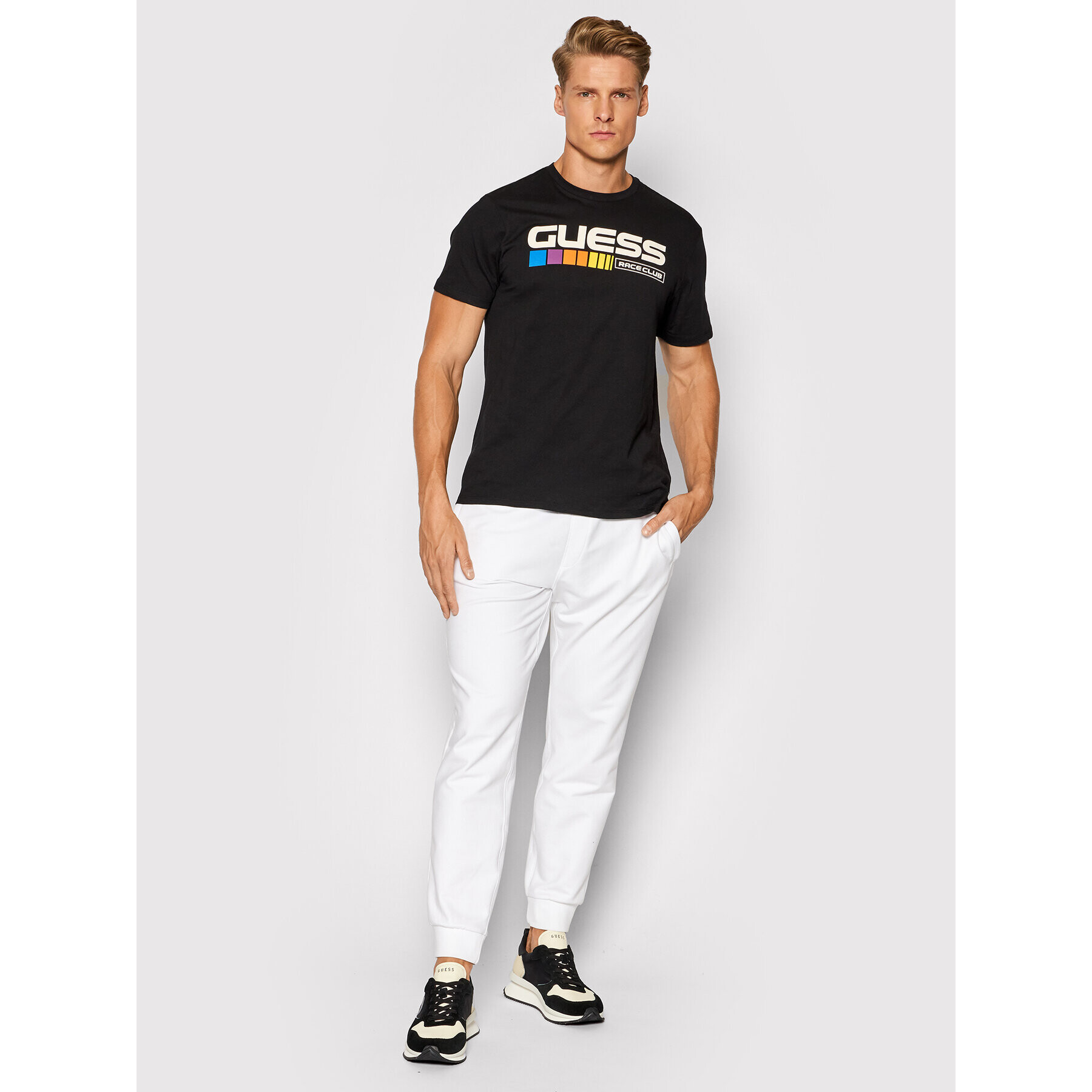 Guess Tricou MBBI41 KARC1 Negru Regular Fit - Pled.ro