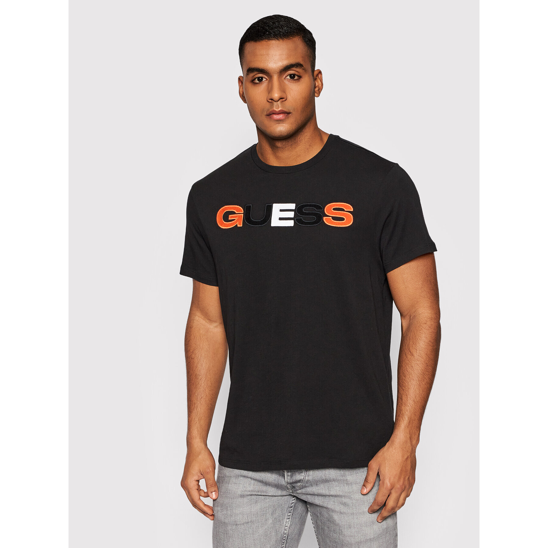 Guess Tricou MBRI25 K9RM4 Negru Regular Fit - Pled.ro