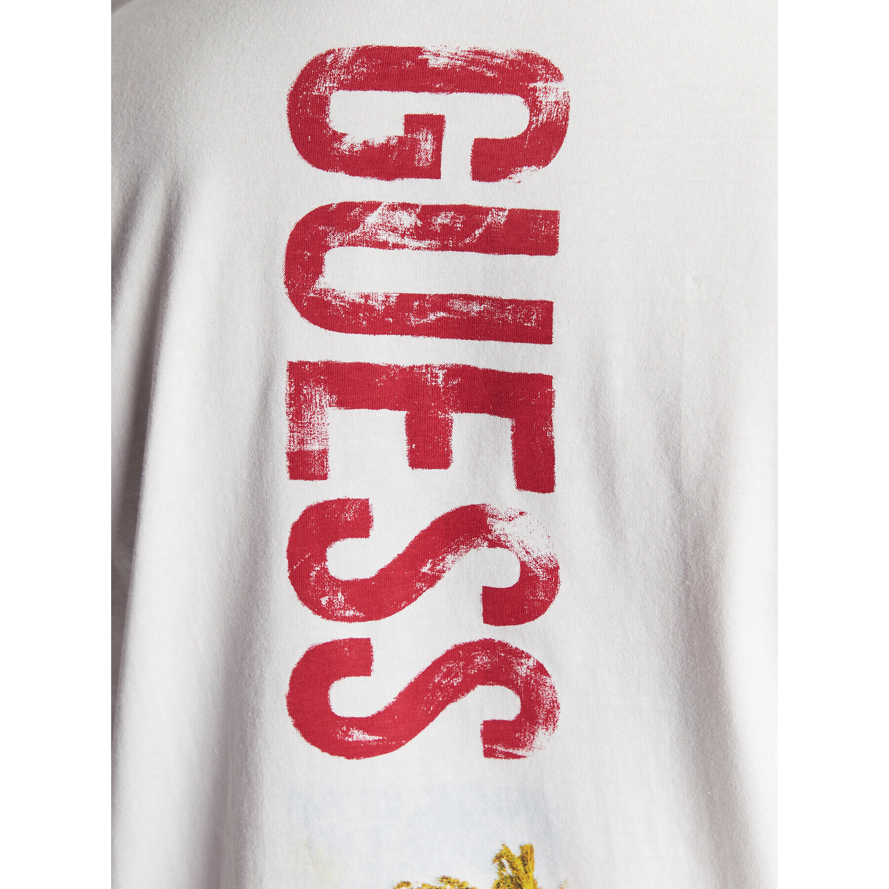 Guess Tricou Mirage Palm M3GI16 I3Z14 Alb Regular Fit - Pled.ro