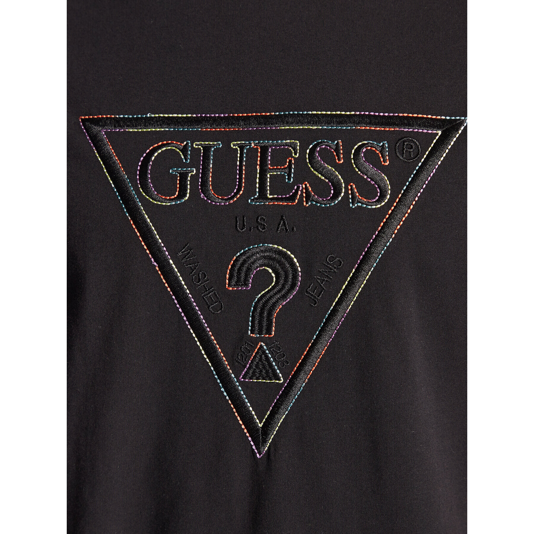 Guess Tricou Moisey M3RI15 K8FQ4 Negru Regular Fit - Pled.ro