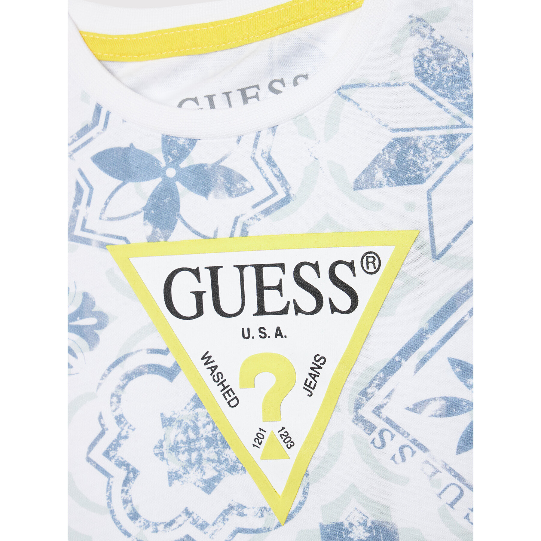 Guess Tricou N2GI06 K8HM3 Alb Regular Fit - Pled.ro