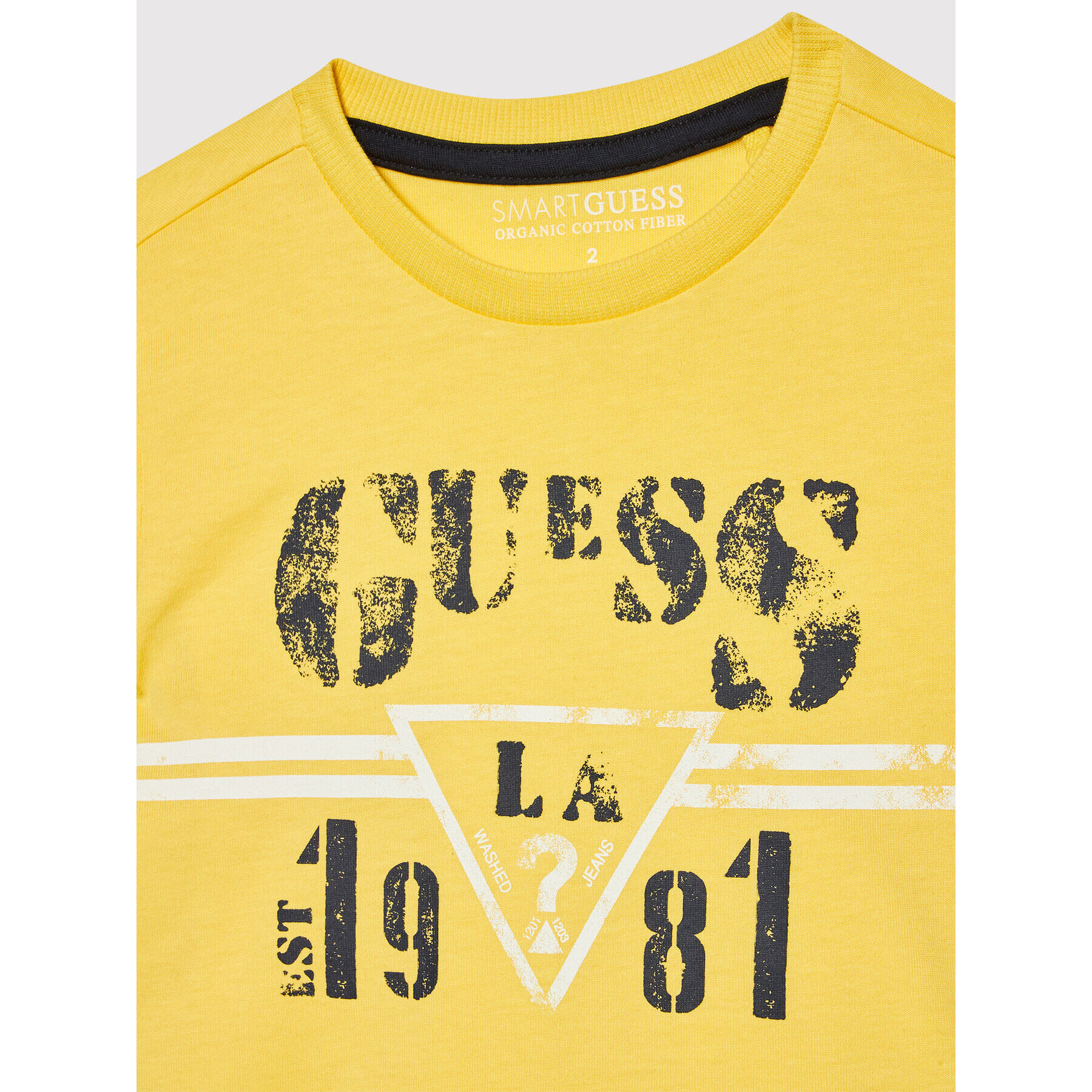 Guess Tricou N2RI15 K8HM0 Galben Regular Fit - Pled.ro