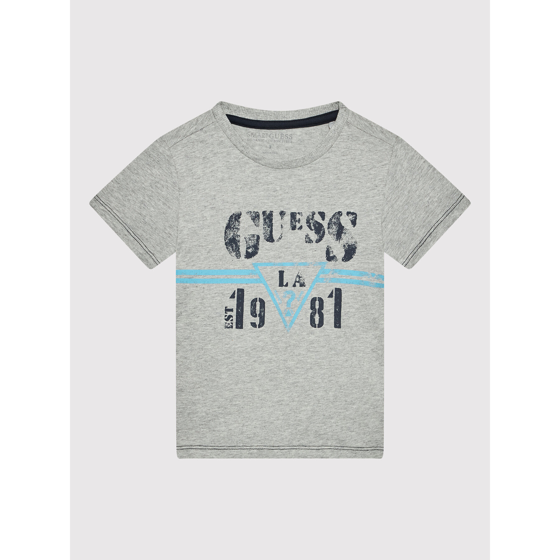 Guess Tricou N2RI15 K8HM0 Gri Regular Fit - Pled.ro