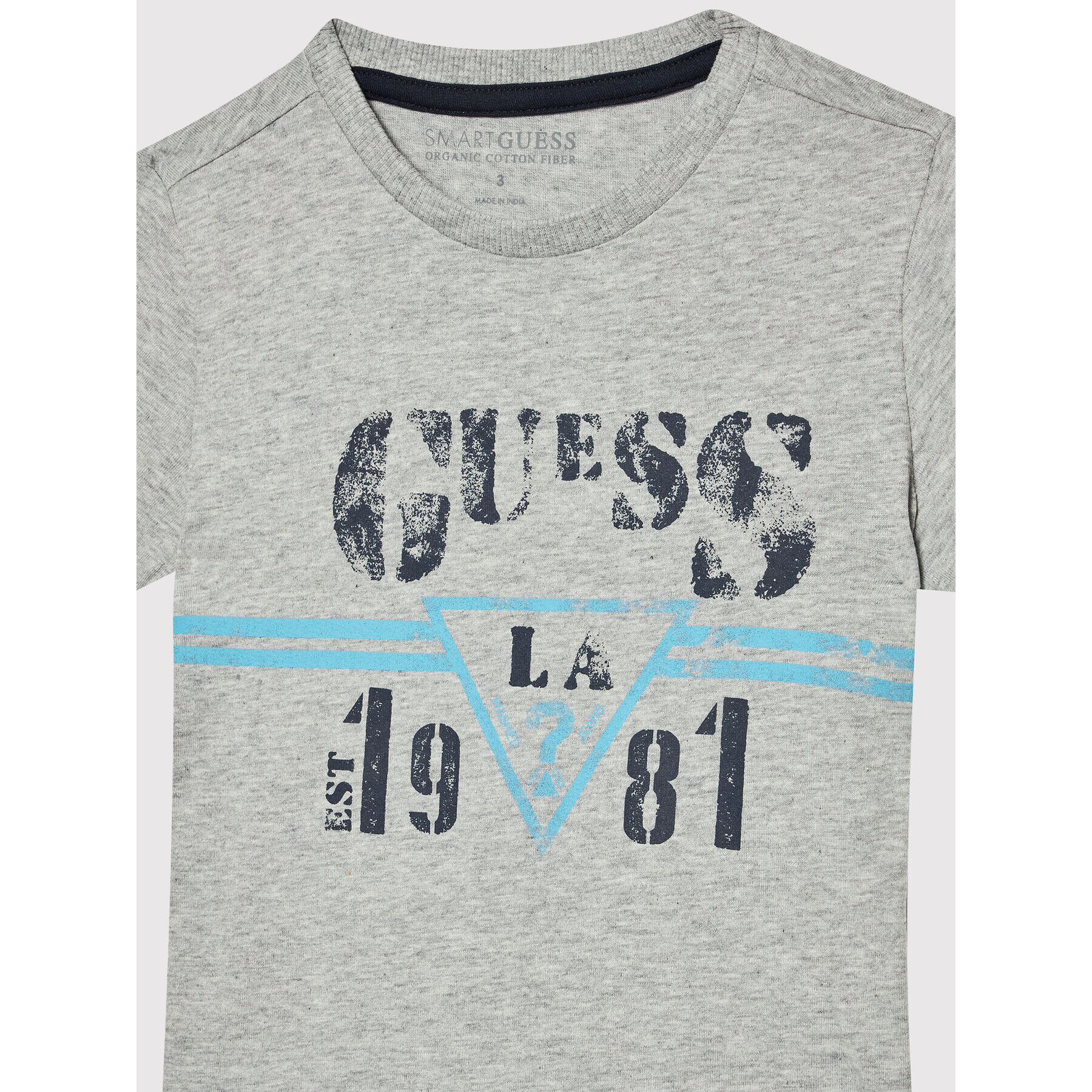 Guess Tricou N2RI15 K8HM0 Gri Regular Fit - Pled.ro