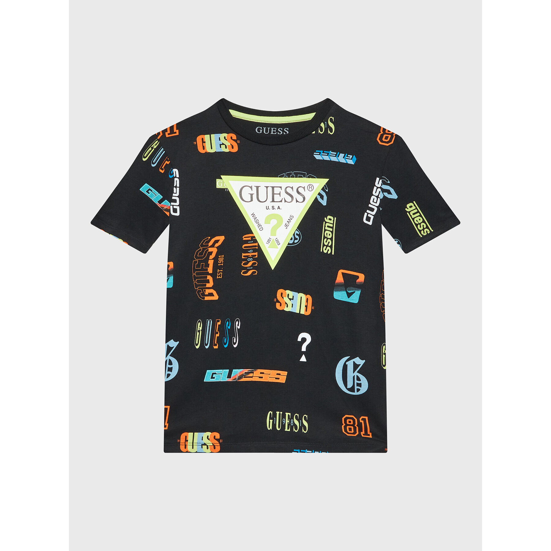 Guess Tricou N3RI06 K8HM3 Negru Regular Fit - Pled.ro