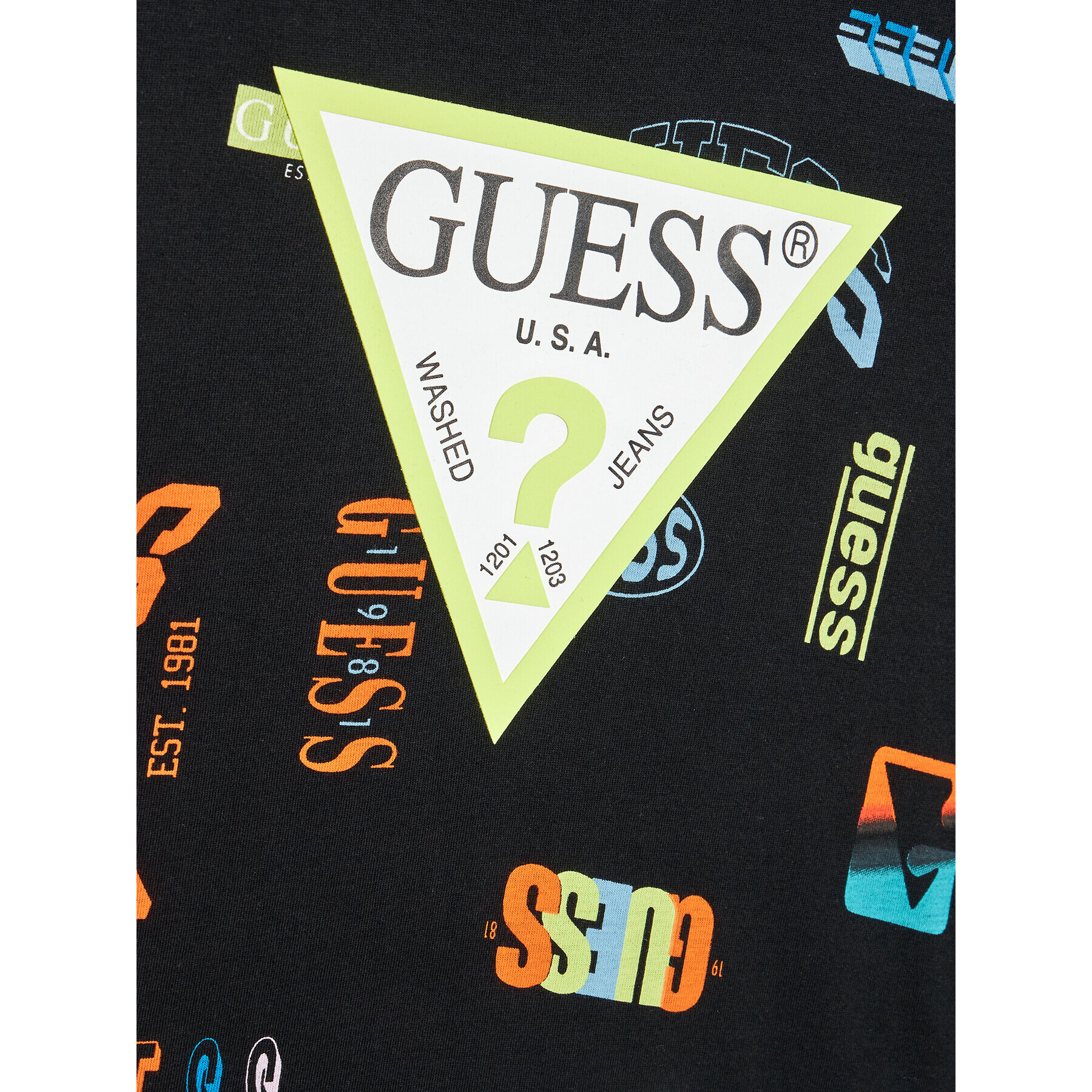 Guess Tricou N3RI06 K8HM3 Negru Regular Fit - Pled.ro