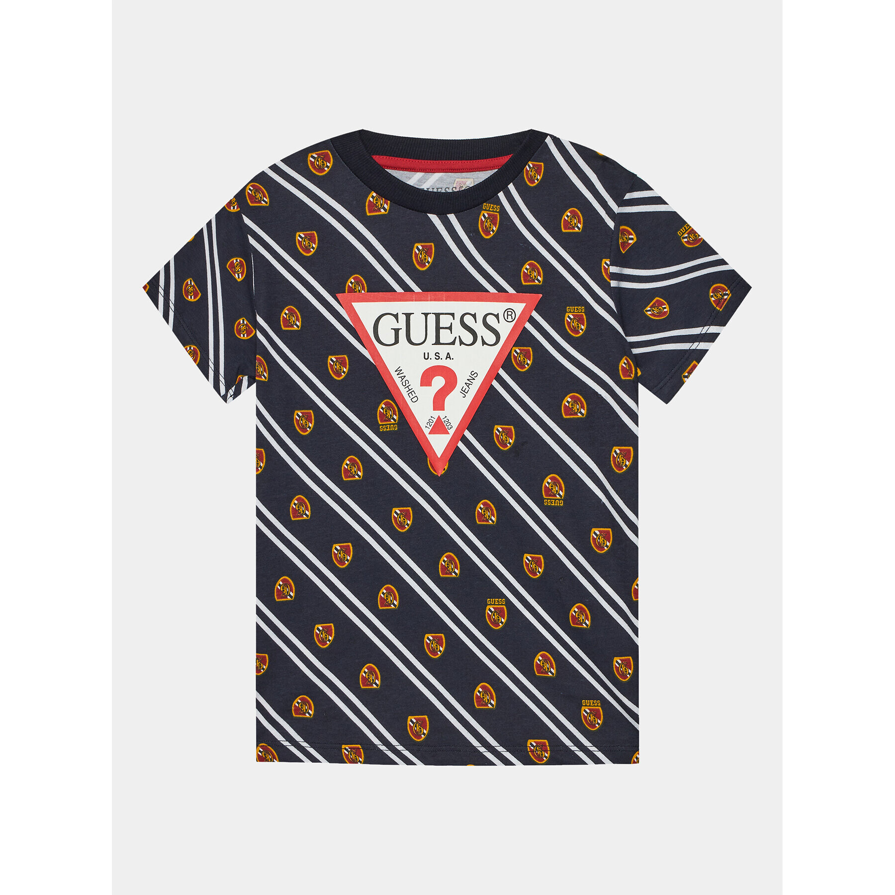 Guess Tricou N4RI03 K8HM3 Bleumarin Regular Fit - Pled.ro