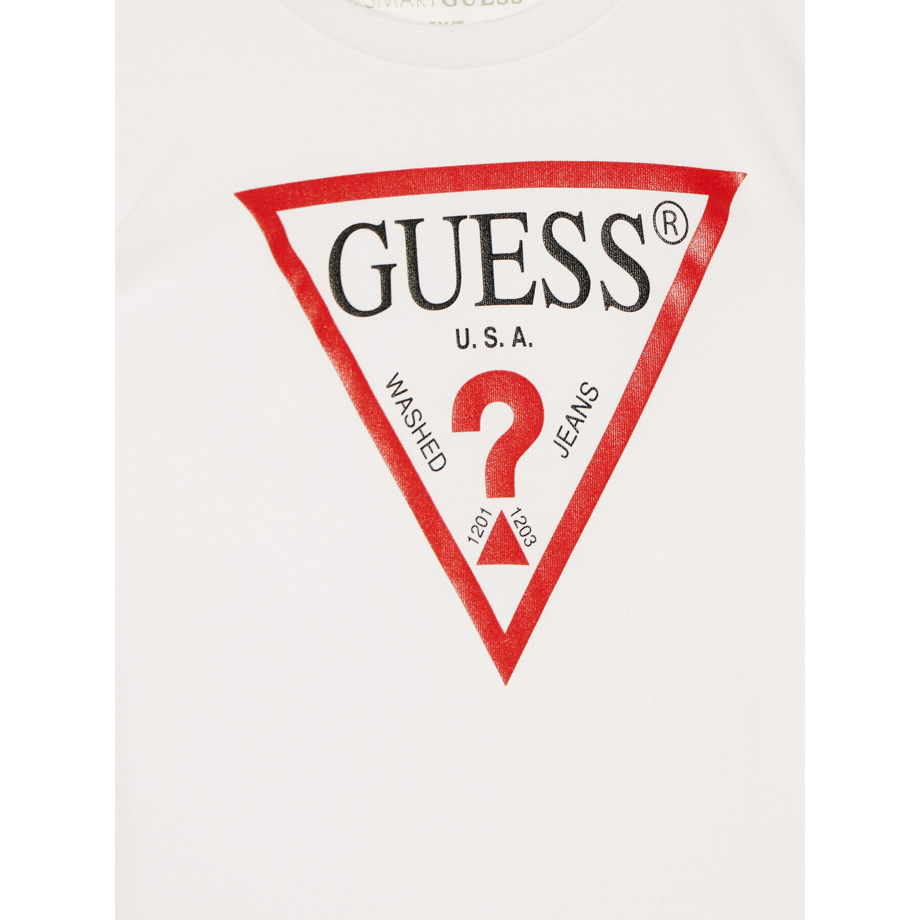 Guess Tricou N73I55 K8HM0 Alb Regular Fit - Pled.ro