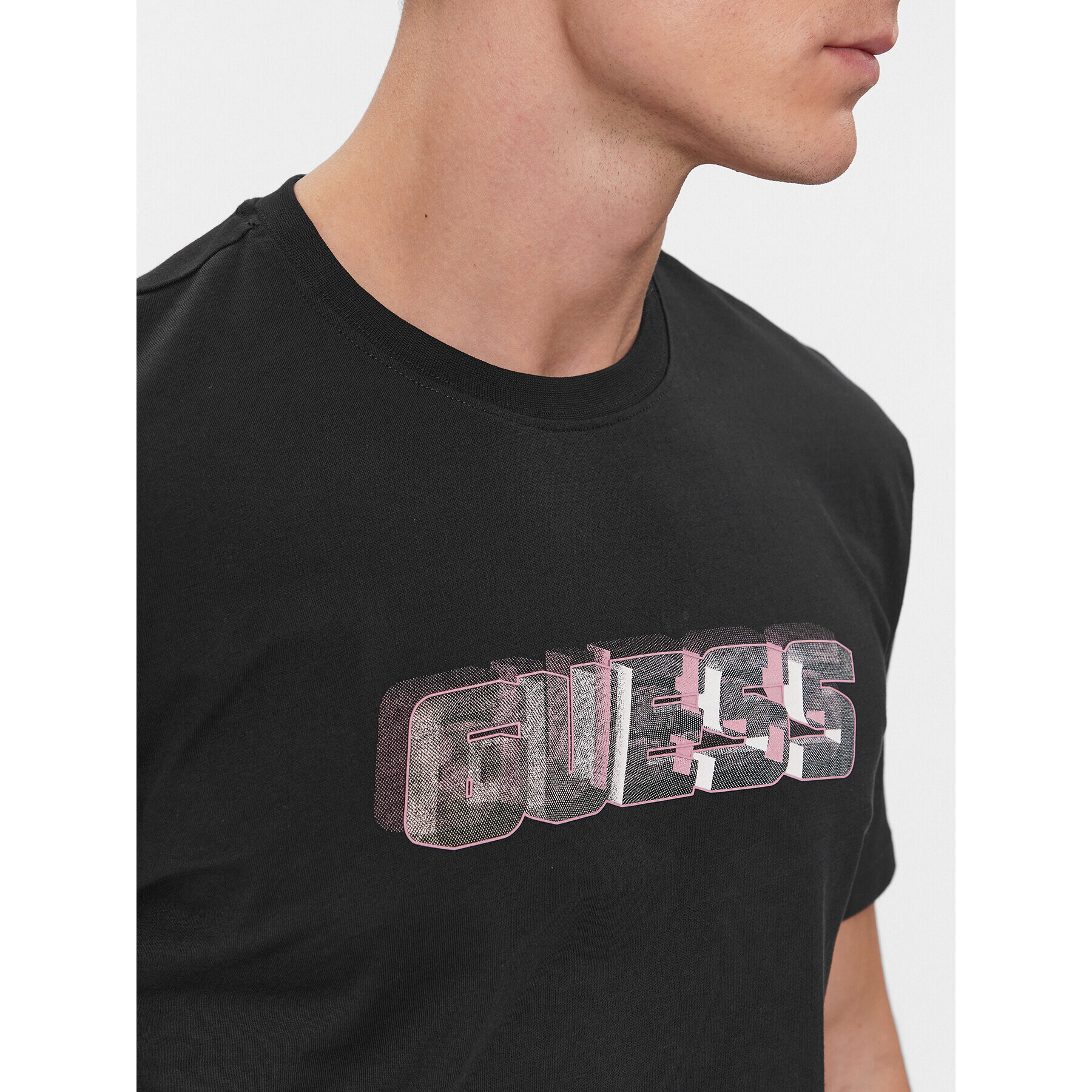 Guess Tricou Nikolas Z4RI10 I3Z14 Negru Regular Fit - Pled.ro