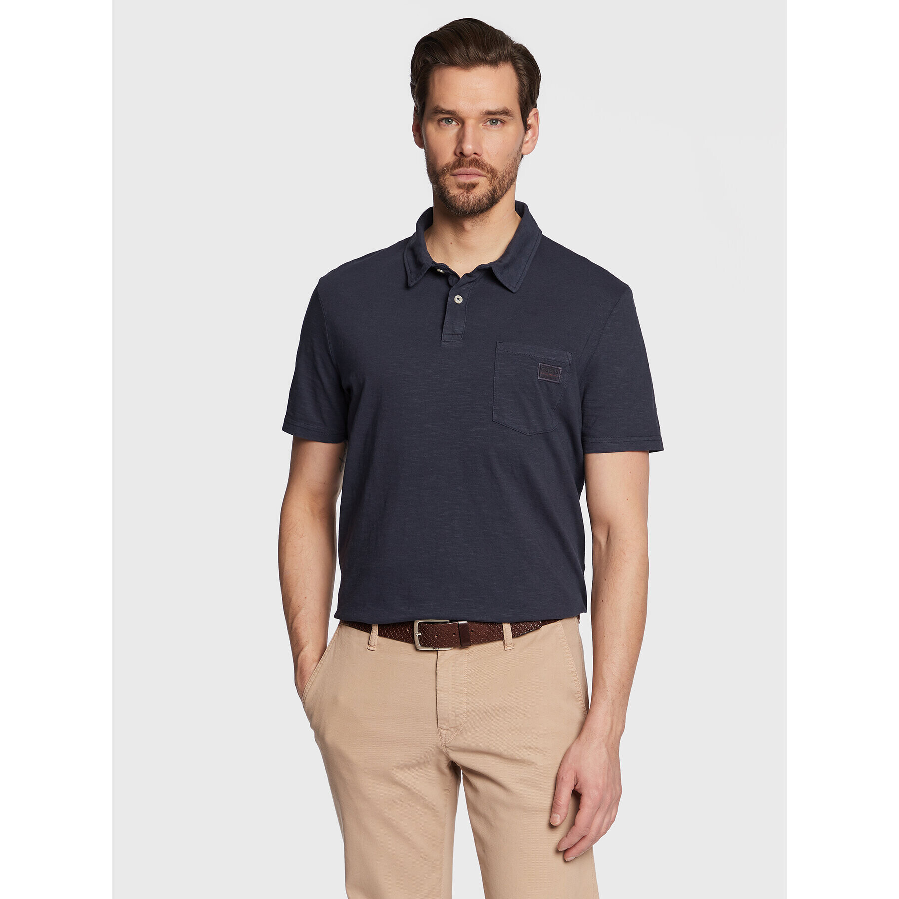 Guess Tricou polo Criofan M3RP19 KBL31 Bleumarin Regular Fit - Pled.ro