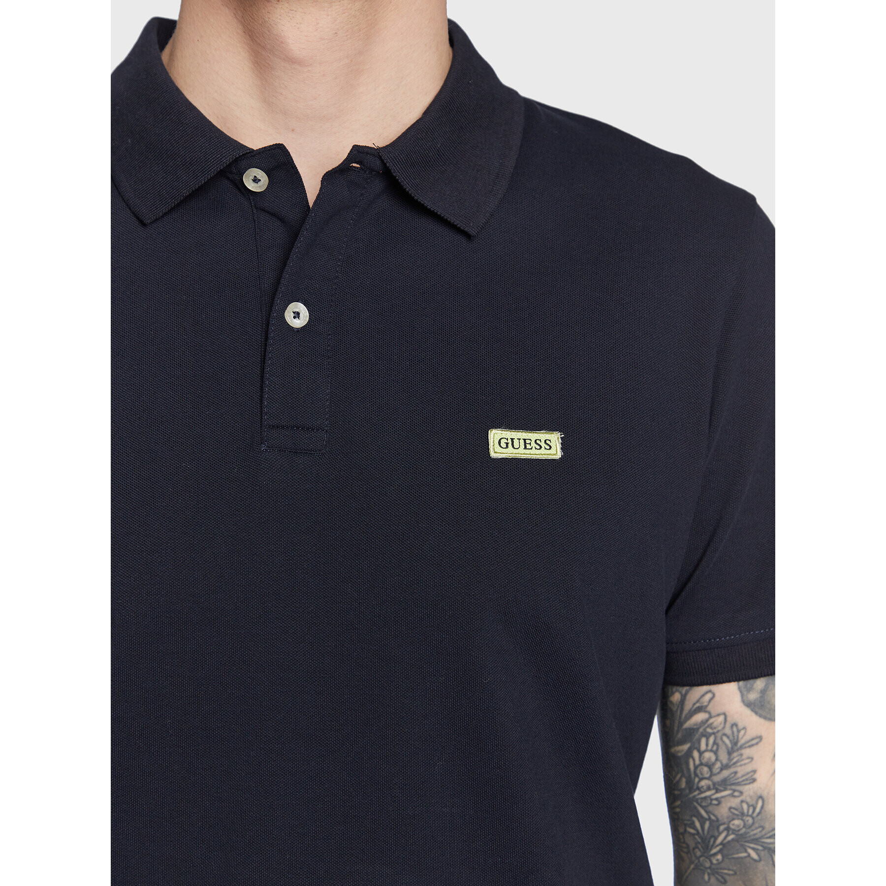 Guess Tricou polo Lyle M3GP60 K7O64 Bleumarin Slim Fit - Pled.ro