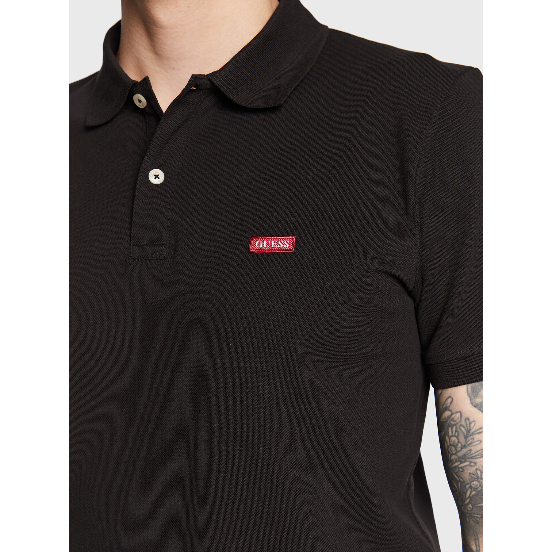 Guess Tricou polo Lyle M3GP60 K7O64 Negru Slim Fit - Pled.ro