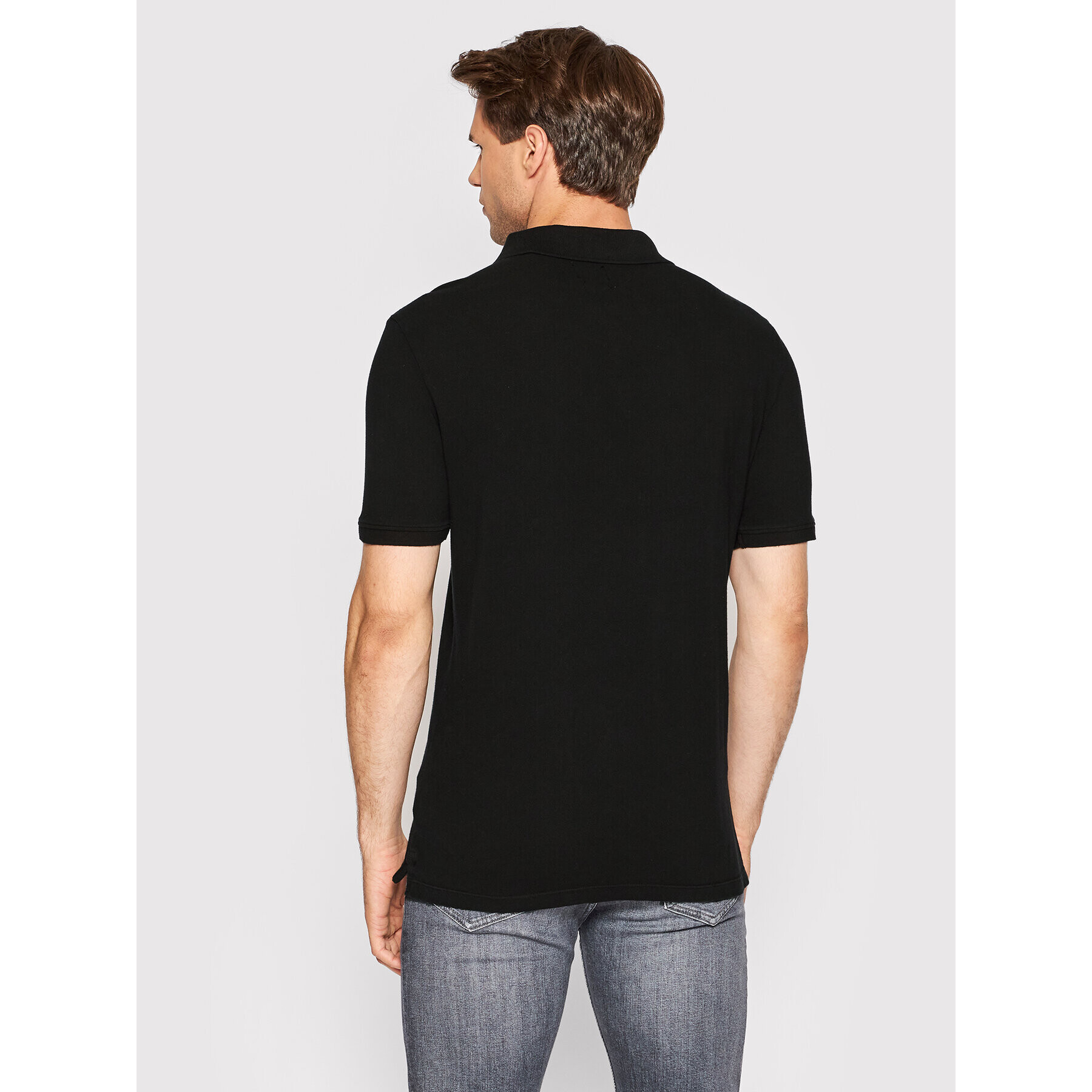 Guess Tricou polo M1BP01 K9WF1 Negru Slim Fit - Pled.ro