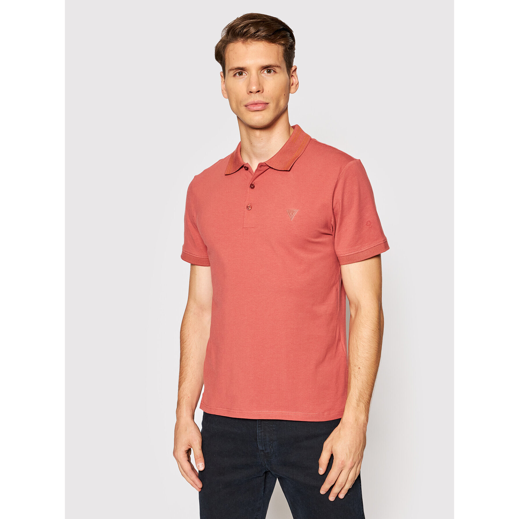 Guess Tricou polo M1BP66 J1311 Roșu Extra Slim Fit - Pled.ro