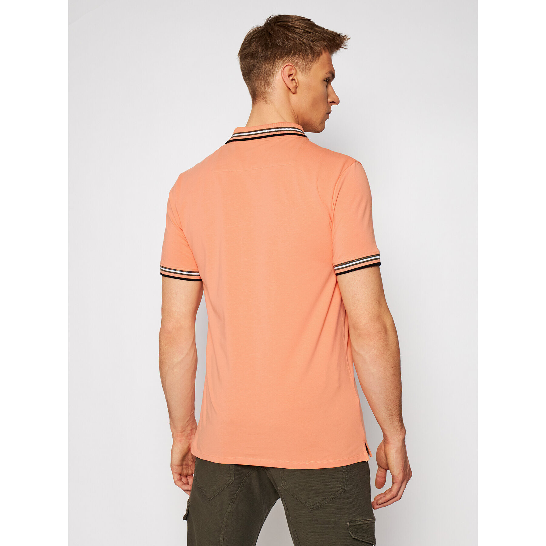 Guess Tricou polo M1RP66 J1311 Portocaliu Extra Slim Fit - Pled.ro