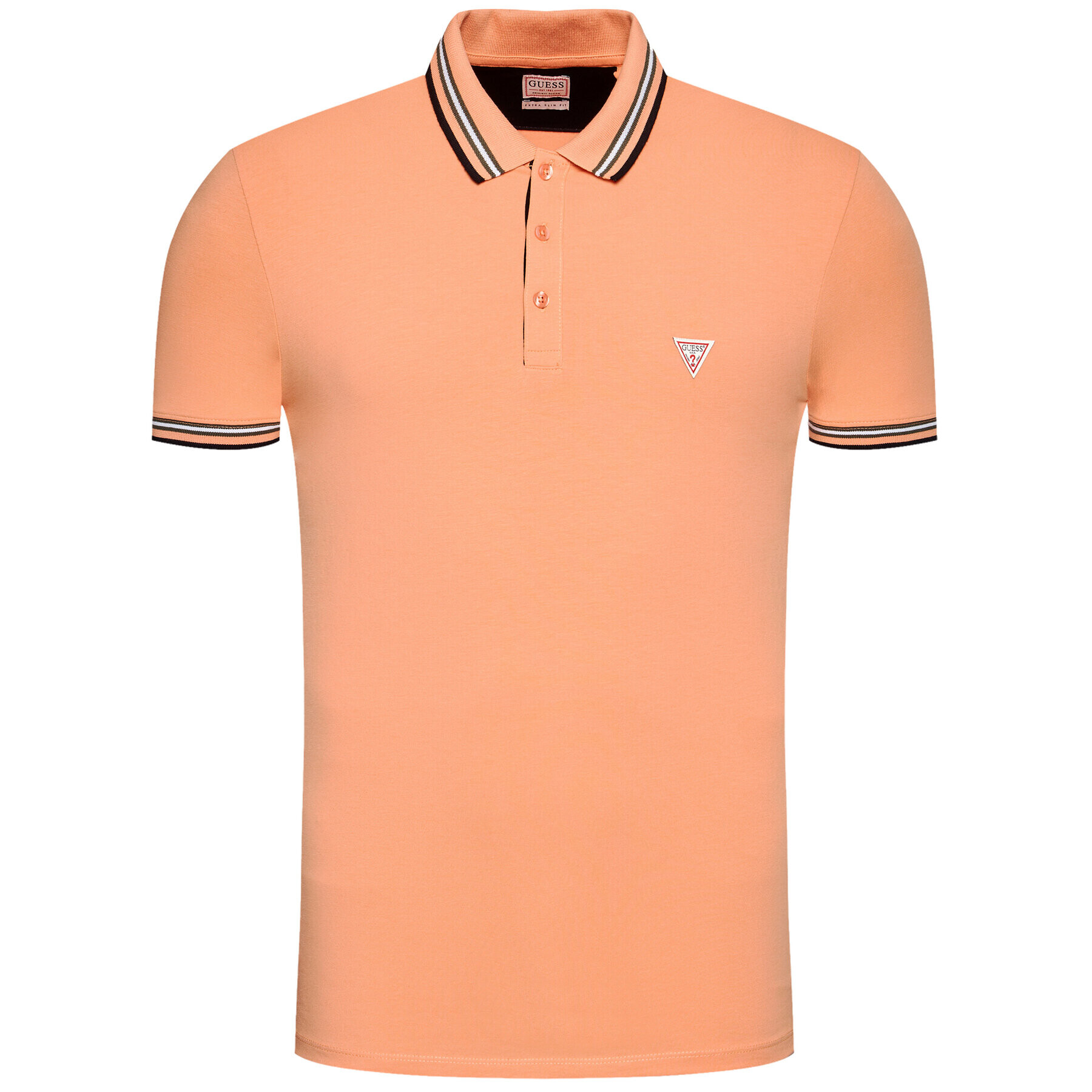 Guess Tricou polo M1RP66 J1311 Portocaliu Extra Slim Fit - Pled.ro