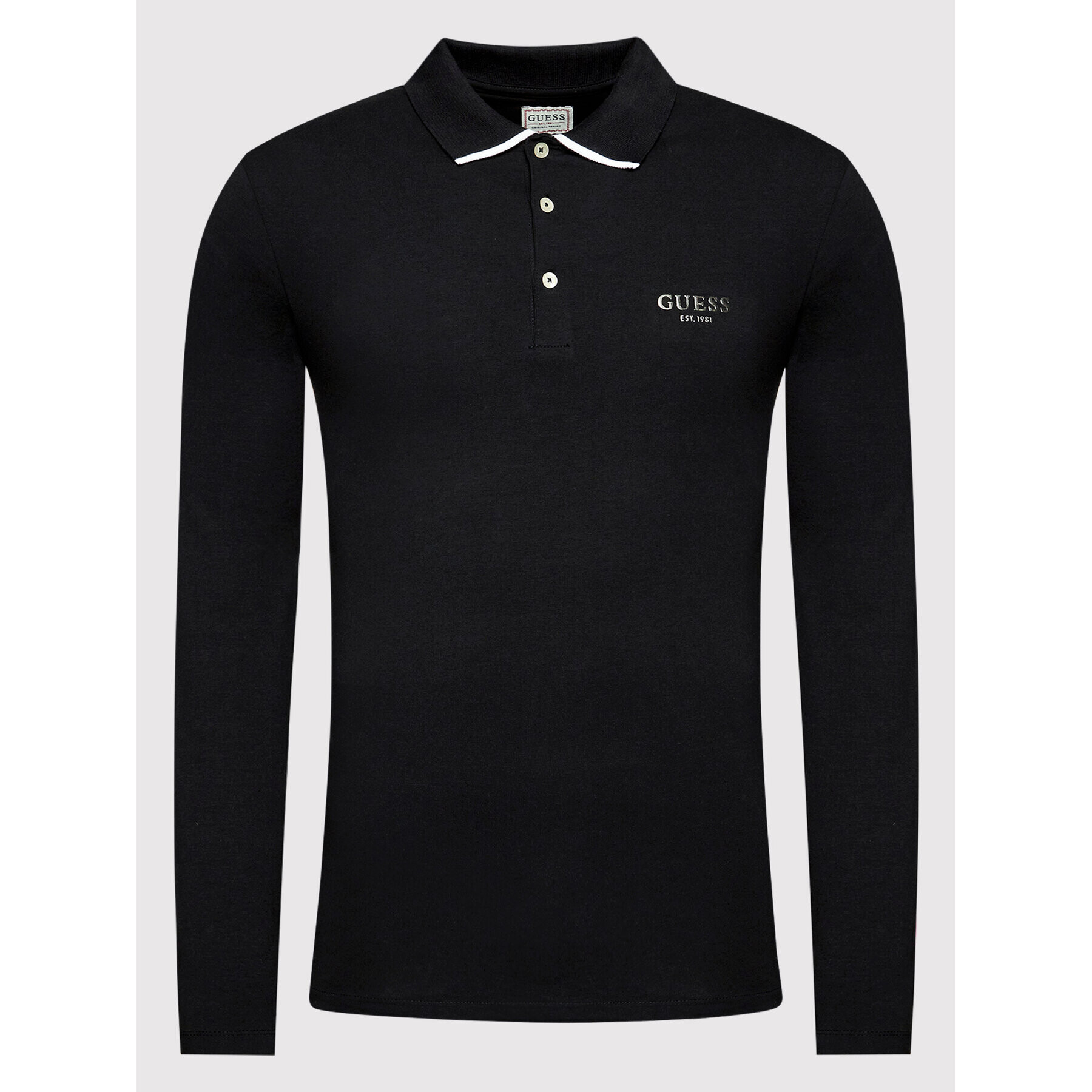 Guess Tricou polo M2YP36 J1311 Negru Extra Slim Fit - Pled.ro