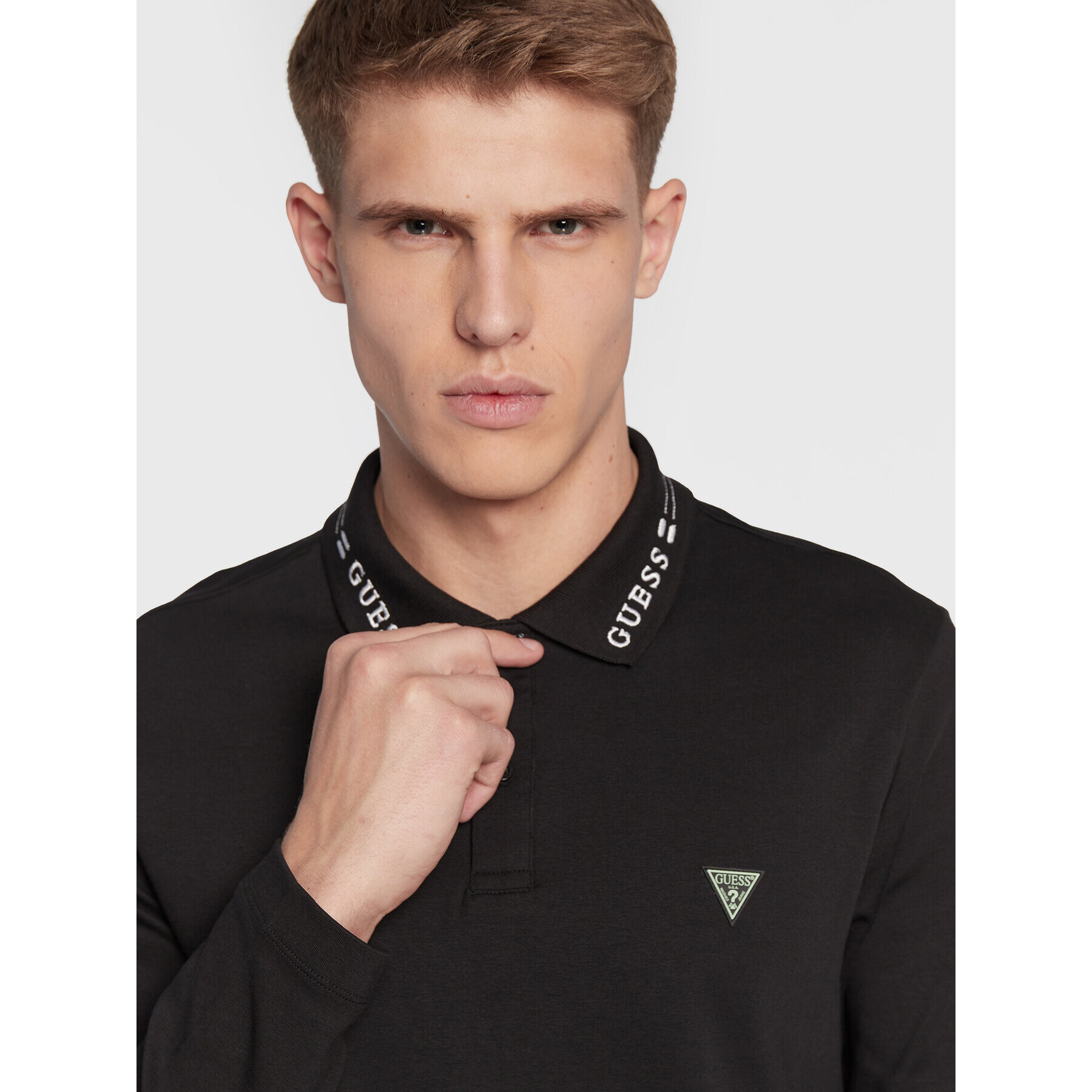 Guess Tricou polo M3RP36 KBL51 Negru Extra Slim Fit - Pled.ro