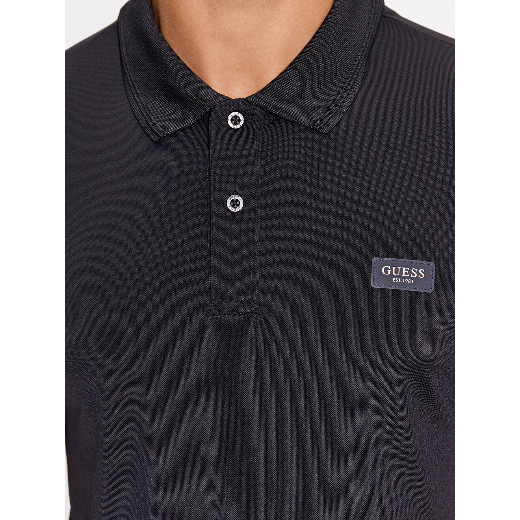 Guess Tricou polo M3YP35 KBS60 Negru Slim Fit - Pled.ro