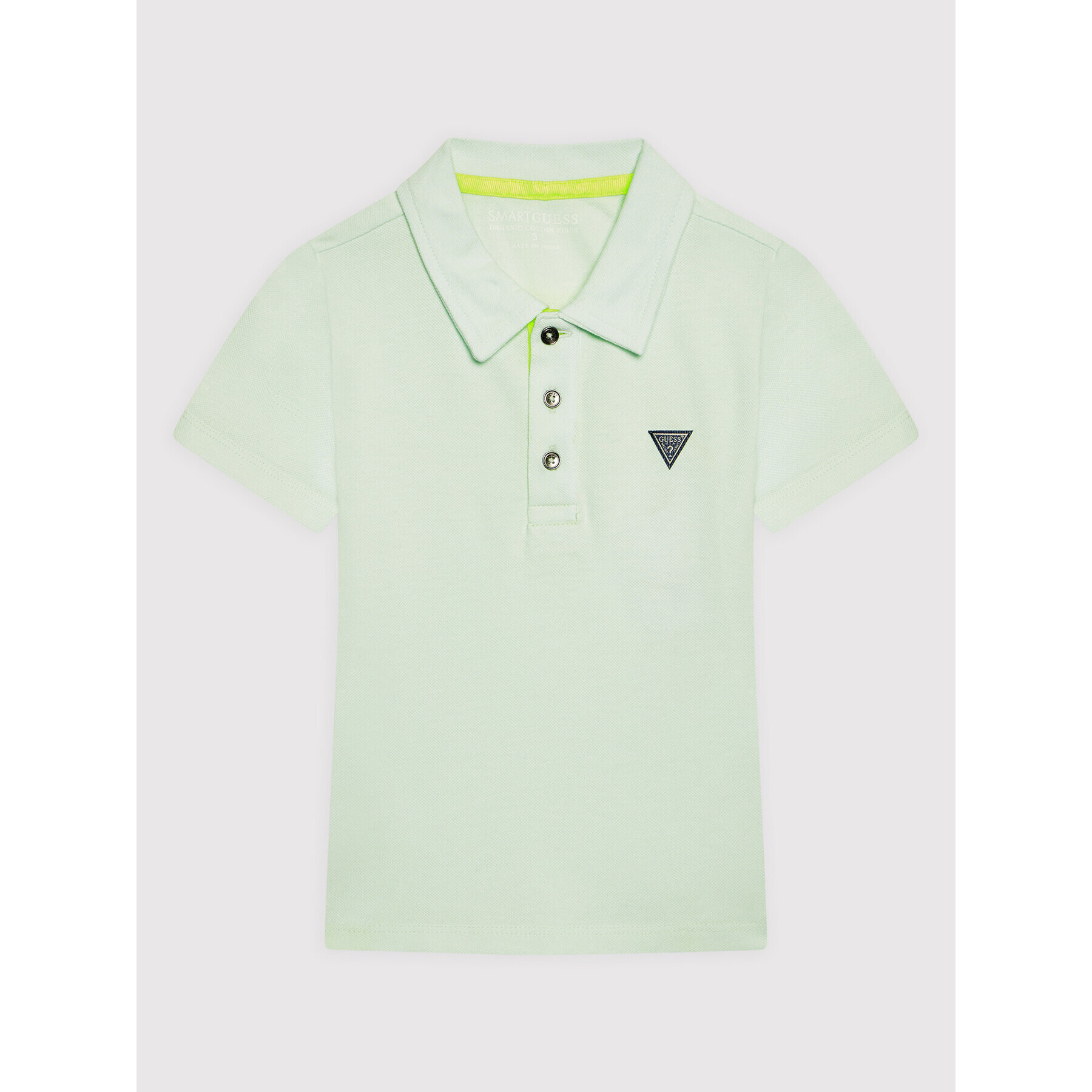 Guess Tricou polo N2GP03 KAPY0 Verde Regular Fit - Pled.ro