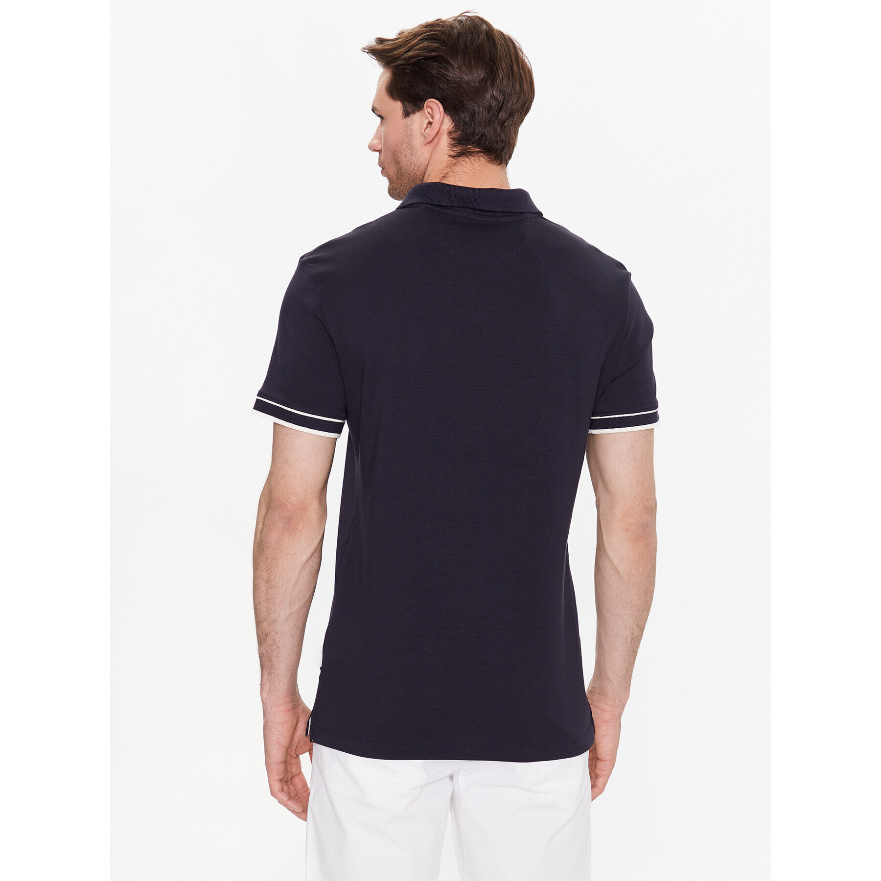 Guess Tricou polo Oliver M3GP66 KBL51 Bleumarin Slim Fit - Pled.ro