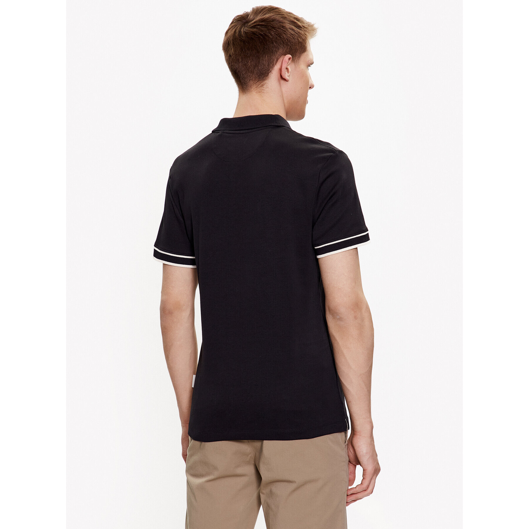 Guess Tricou polo Oliver M3GP66 KBL51 Negru Slim Fit - Pled.ro