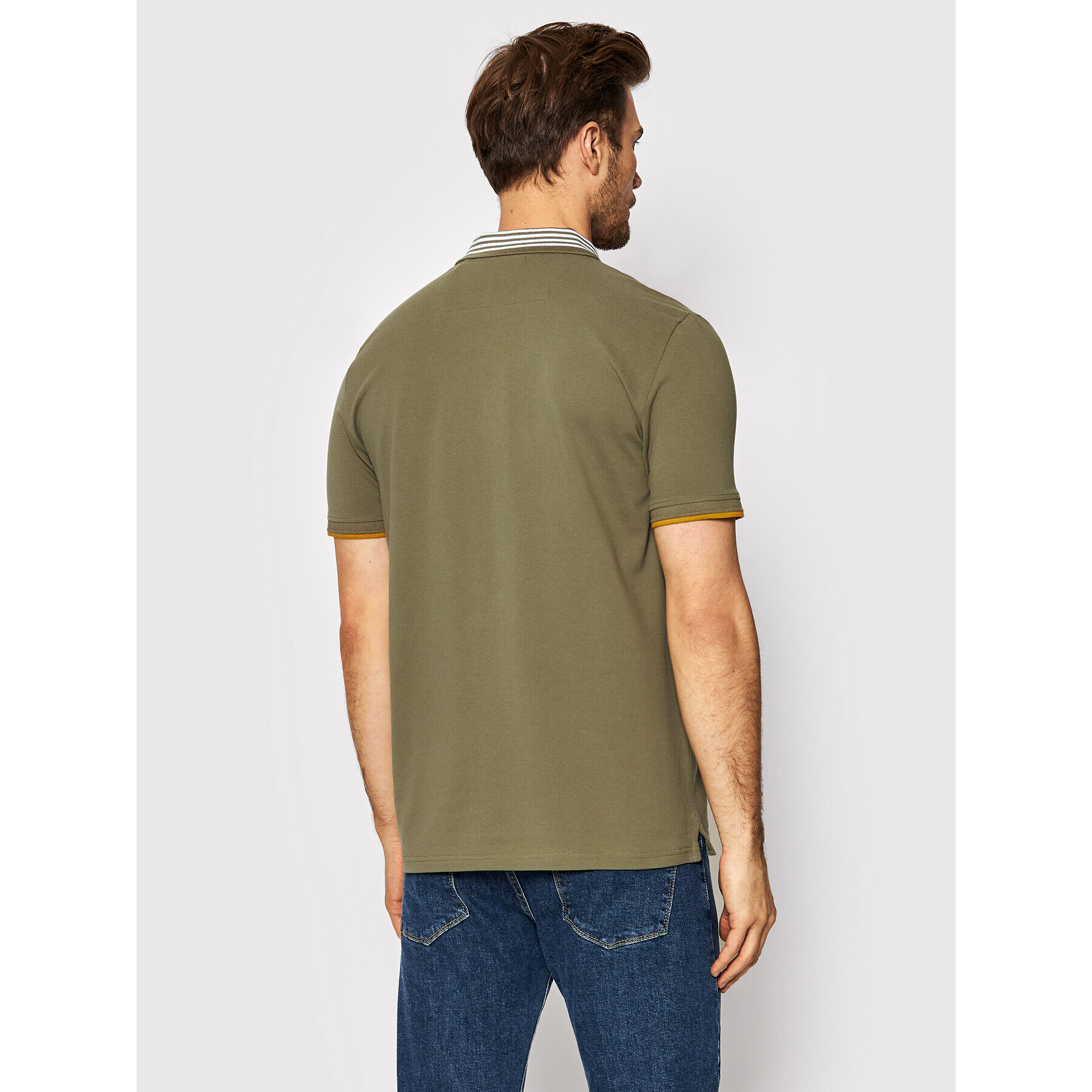 Guess Tricou polo Oz M2RP55 K9WF1 Verde Slim Fit - Pled.ro