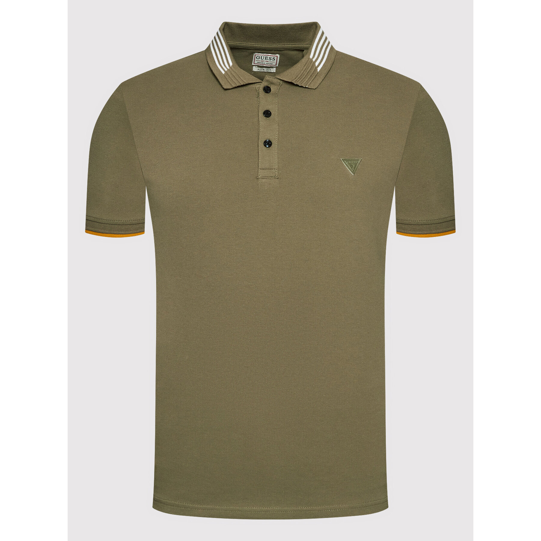 Guess Tricou polo Oz M2RP55 K9WF1 Verde Slim Fit - Pled.ro