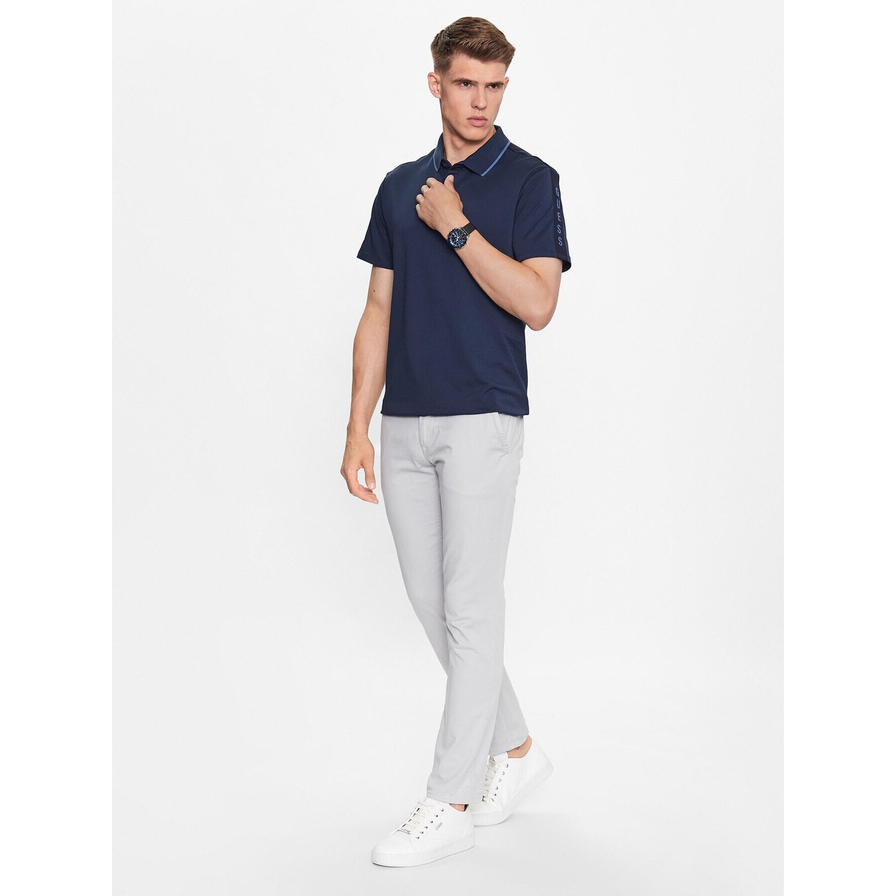 Guess Tricou polo Paul M2YP25 KARS0 Bleumarin Regular Fit - Pled.ro