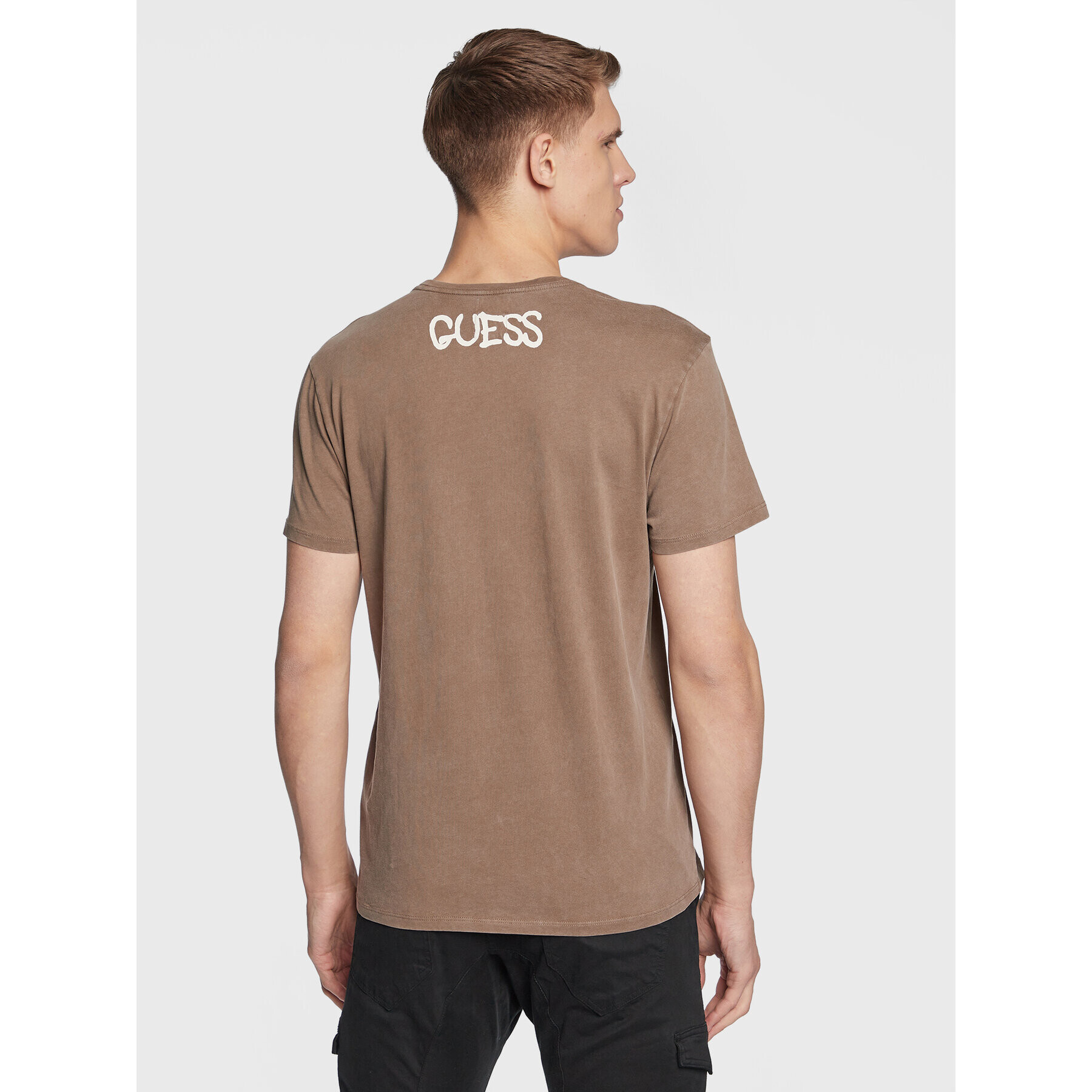 Guess Tricou Queen M3RI1U KBDL0 Maro Regular Fit - Pled.ro