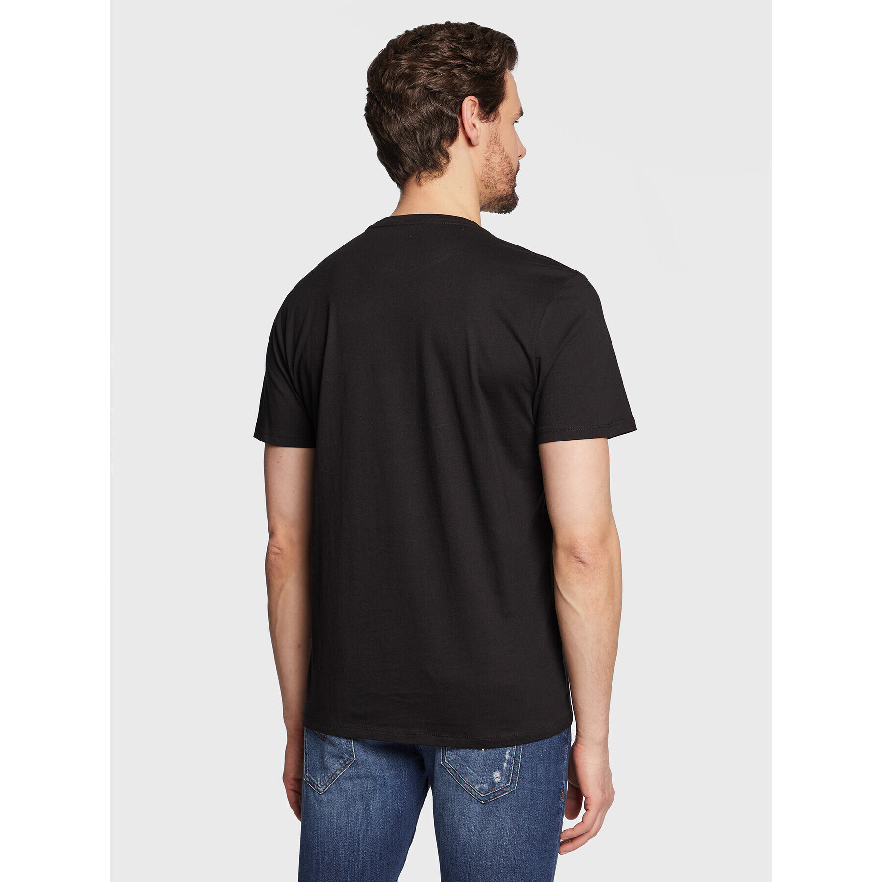 Guess Tricou Reflective Logo M3GI44 K9RM1 Negru Slim Fit - Pled.ro