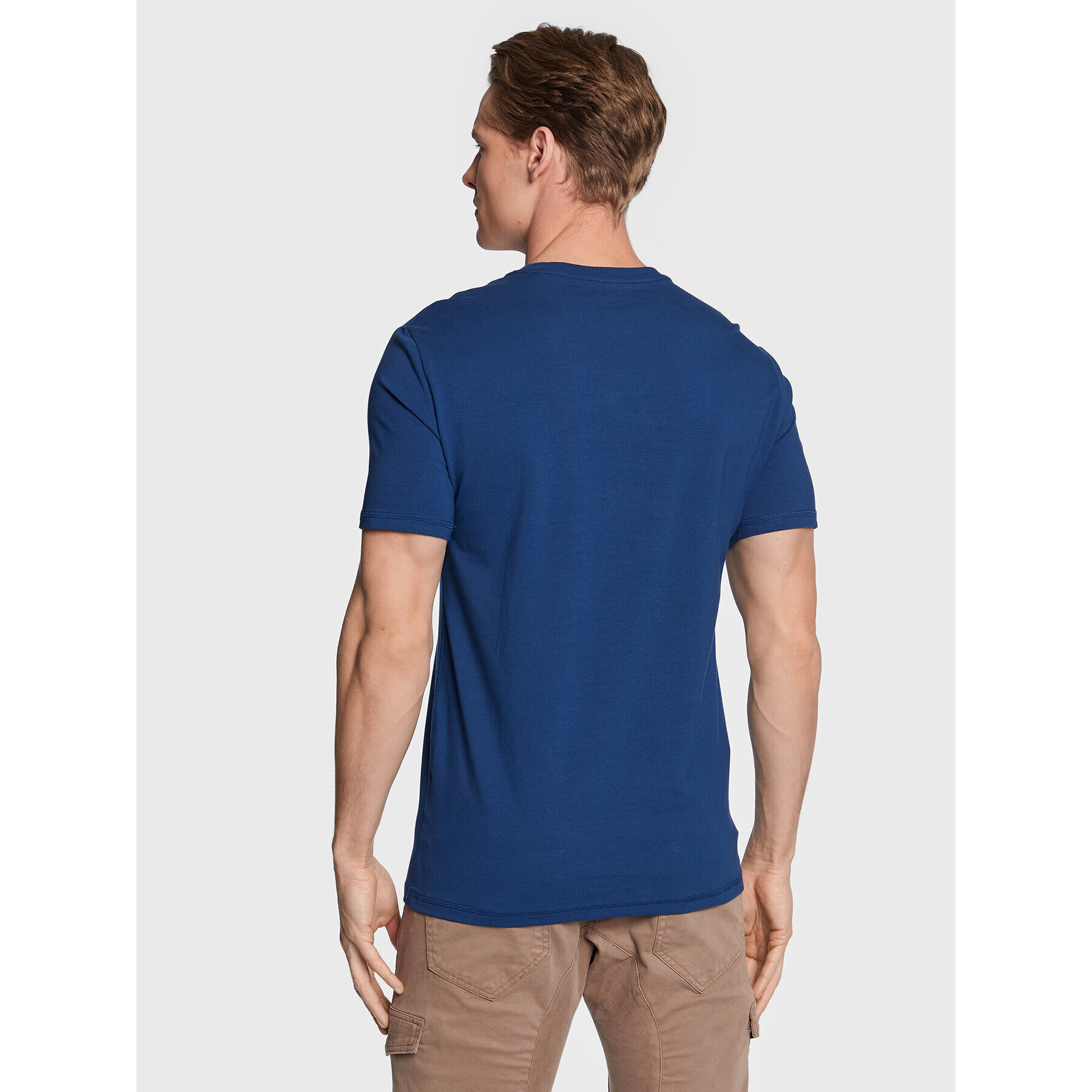 Guess Tricou Round Logo M3GI11 J1314 Bleumarin Slim Fit - Pled.ro