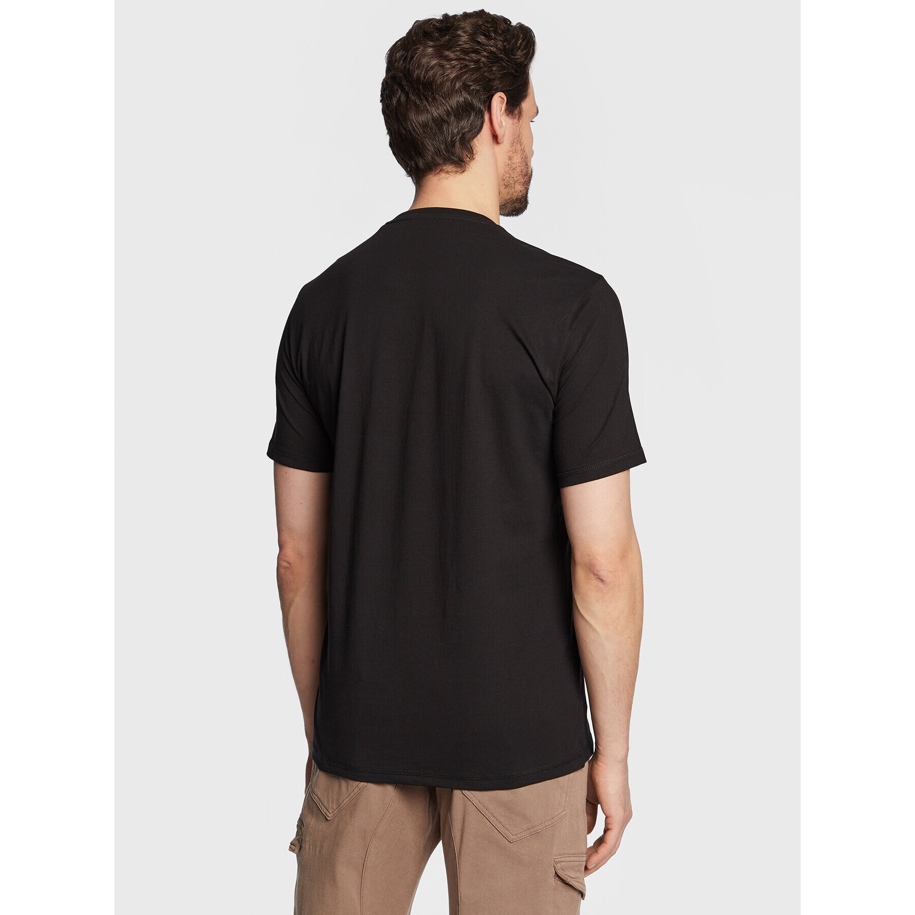 Guess Tricou Round Logo M3GI11 J1314 Negru Slim Fit - Pled.ro