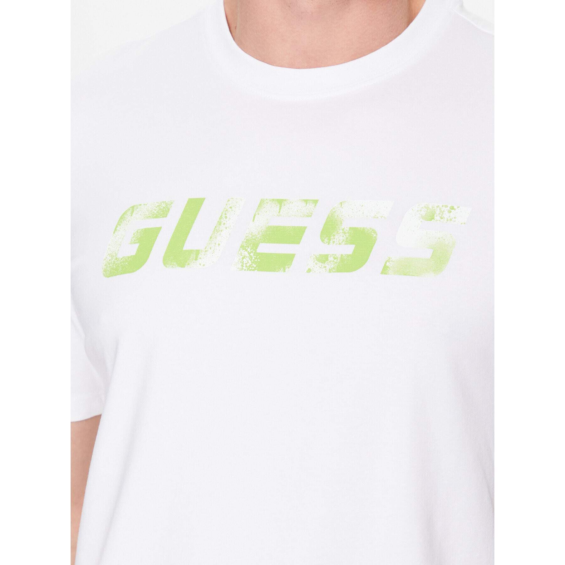 Guess Tricou Ryley Z3GI18 J1314 Alb Slim Fit - Pled.ro