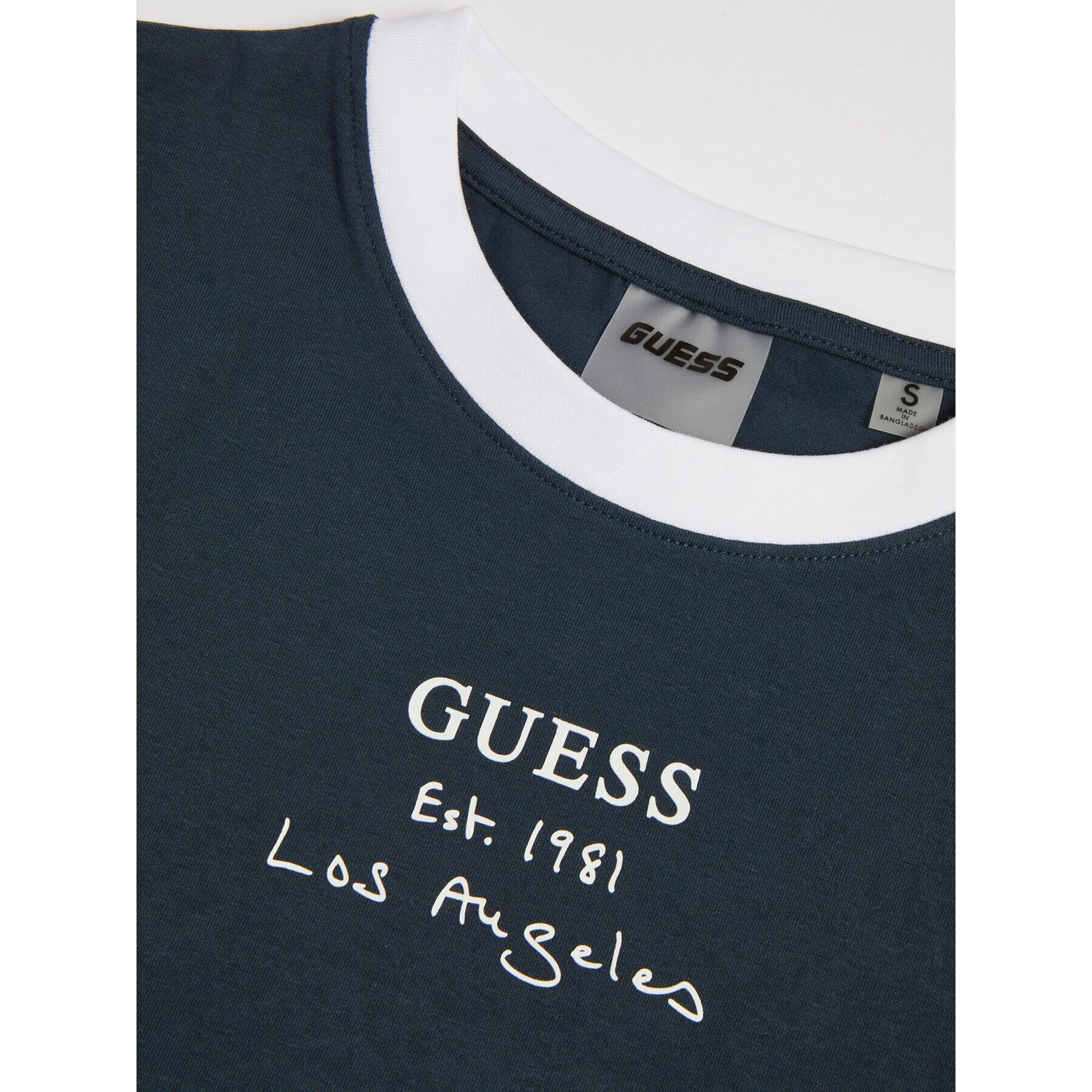 Guess Tricou Signature V3GI02 KBNW0 Bleumarin Slim Fit - Pled.ro