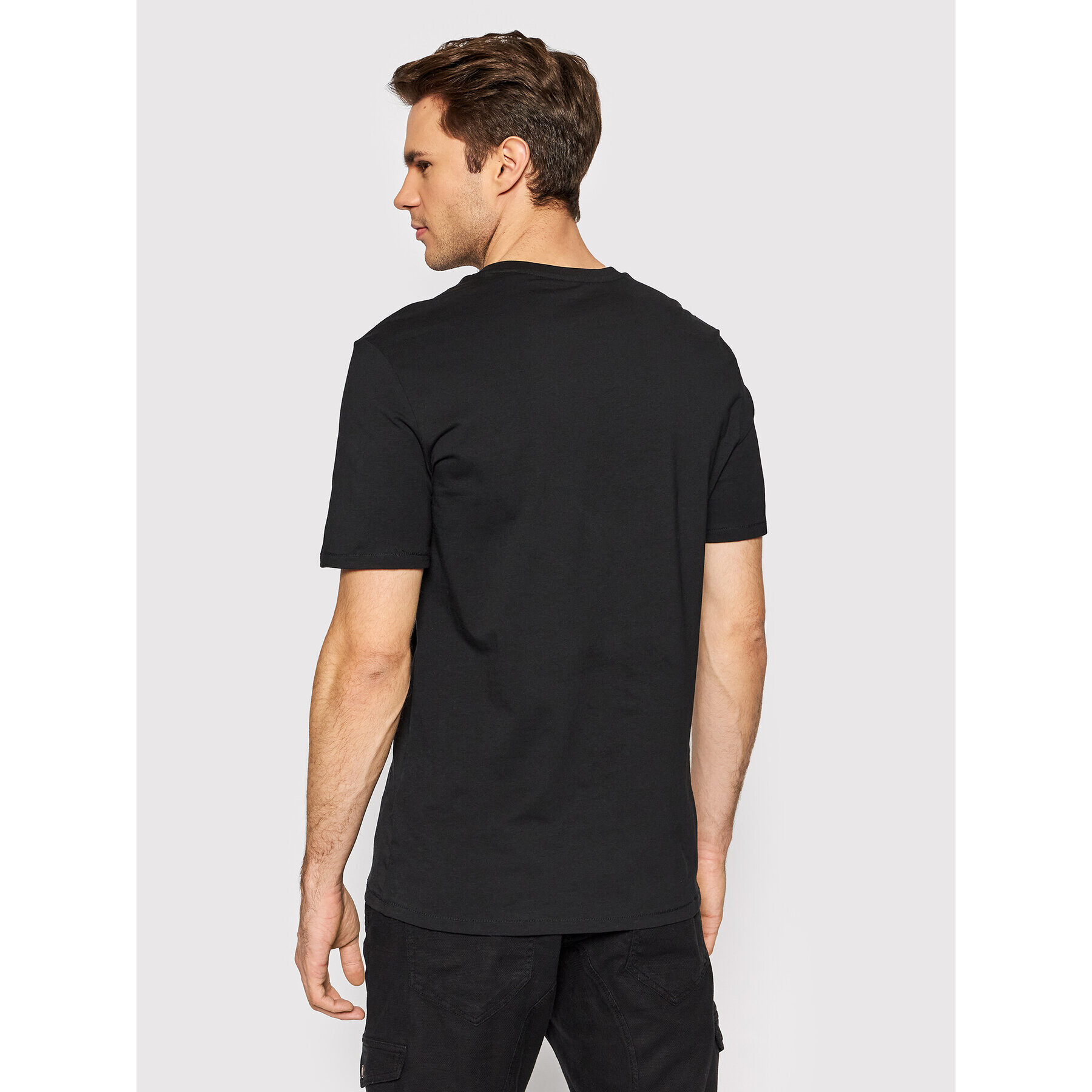 Guess Tricou Signboard M2RI18 J1311 Negru Slim Fit - Pled.ro