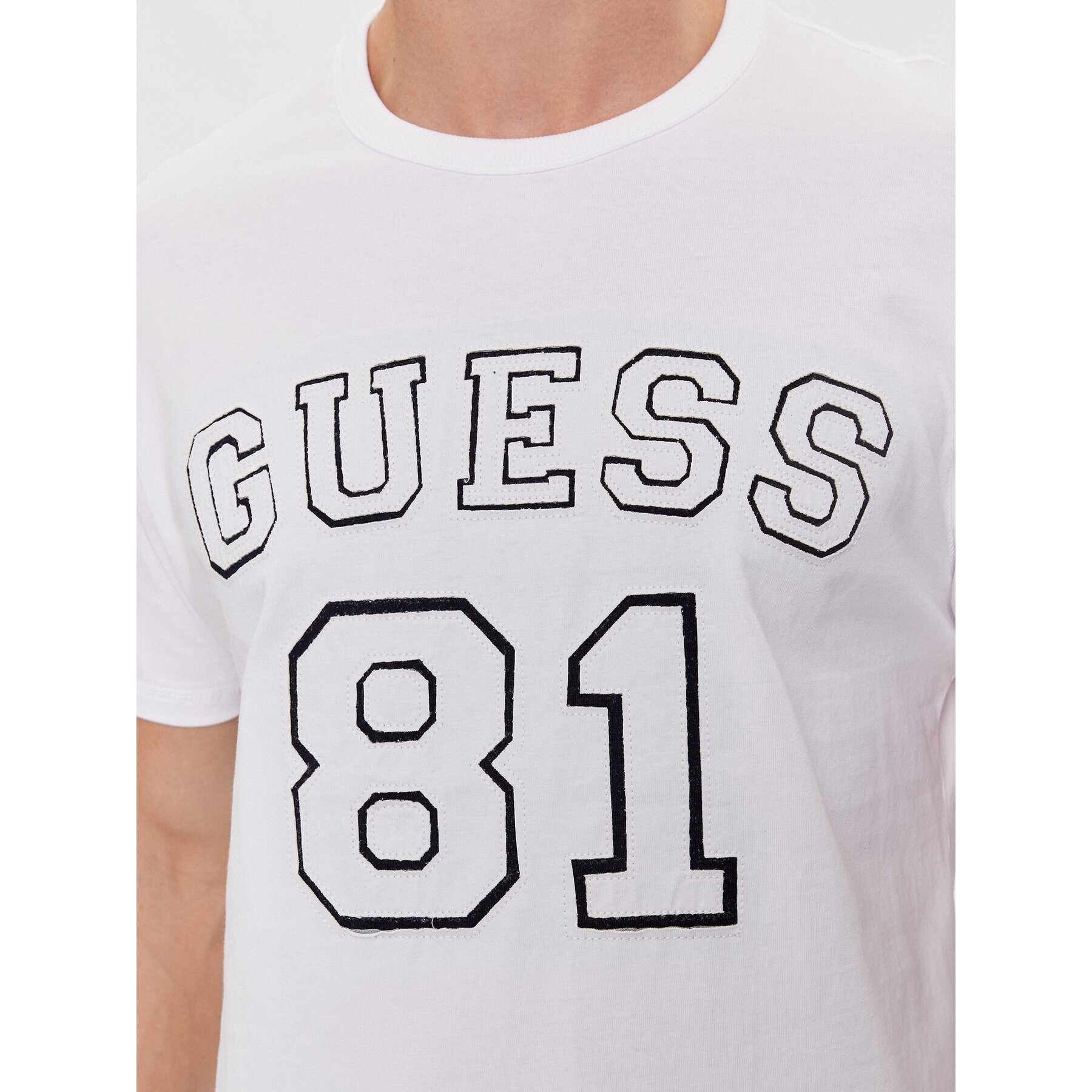 Guess Tricou Ss Cn M4RI22 K8FQ4 Alb Regular Fit - Pled.ro