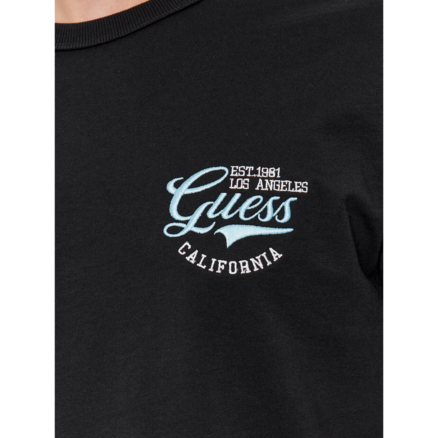 Guess Tricou Ss Cn Planisph M4RI11 I3Z14 Negru Regular Fit - Pled.ro