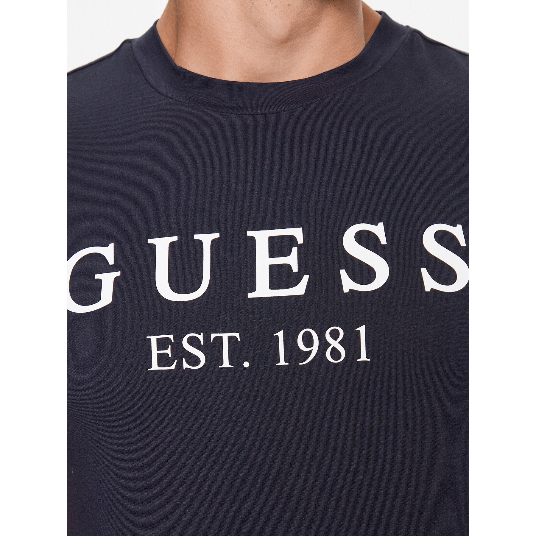 Guess Tricou U3YI00 K6YW0 Bleumarin Regular Fit - Pled.ro