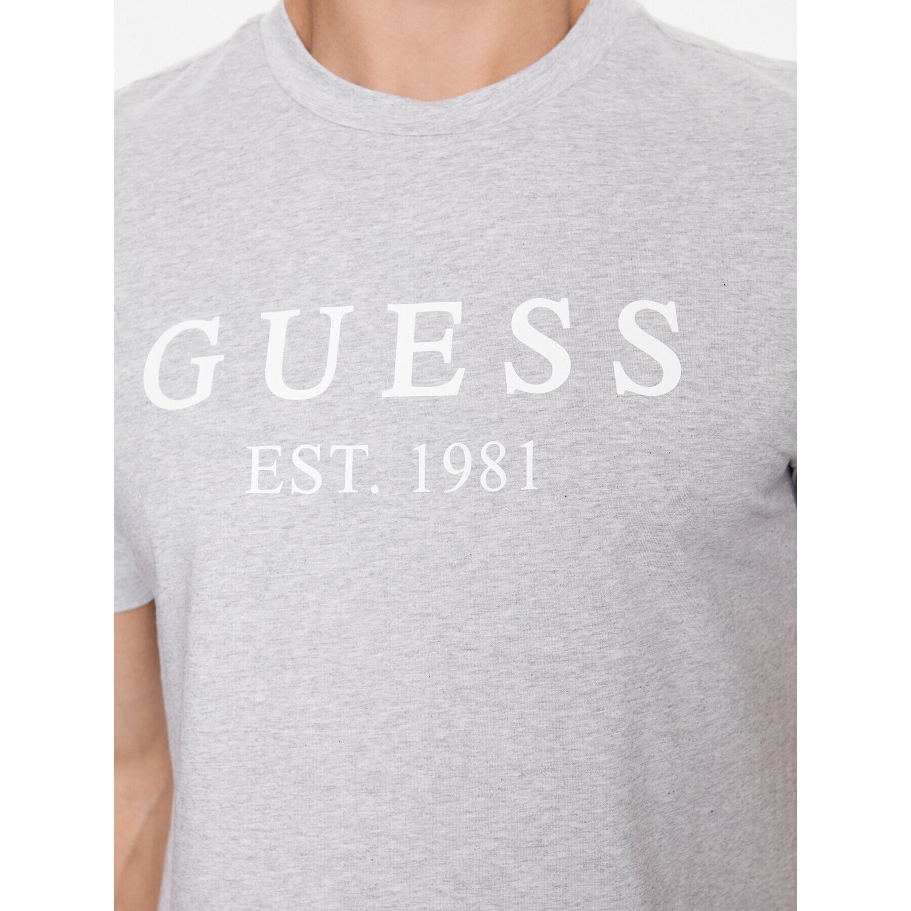 Guess Tricou U3YI00 K6YW0 Gri Regular Fit - Pled.ro