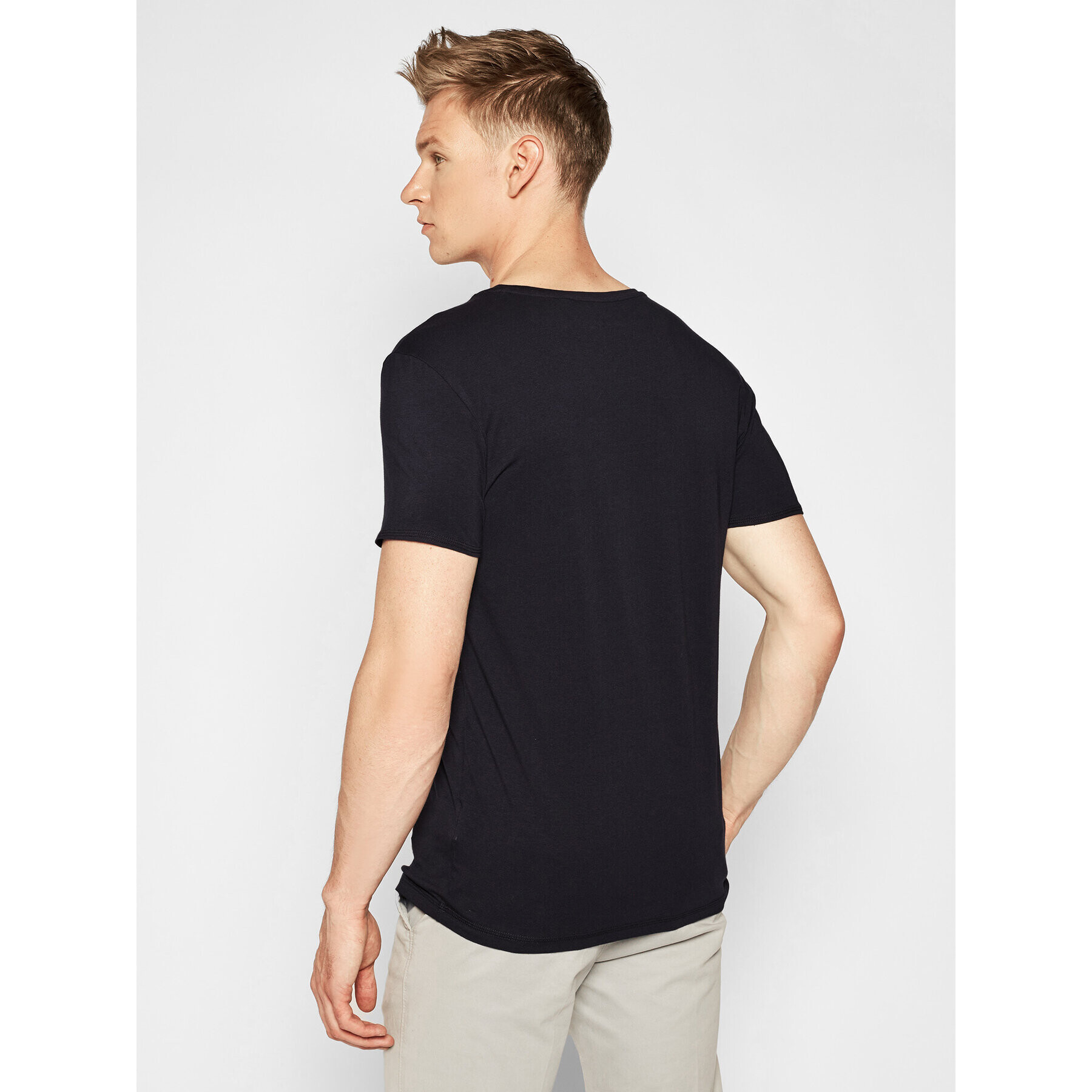 Guess Tricou U97M00 JR003 Negru Slim Fit - Pled.ro