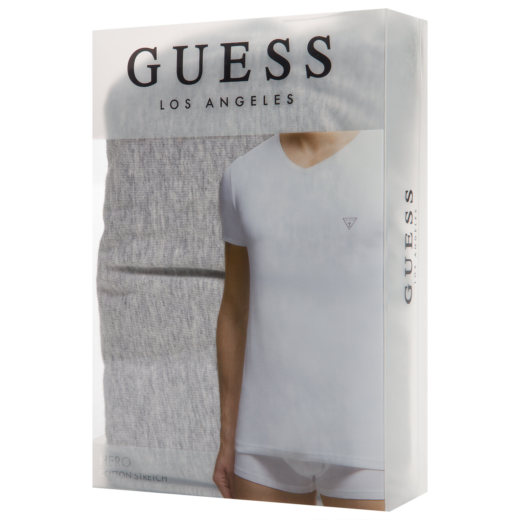 Guess Tricou U97M01 JR003 Gri Slim Fit - Pled.ro