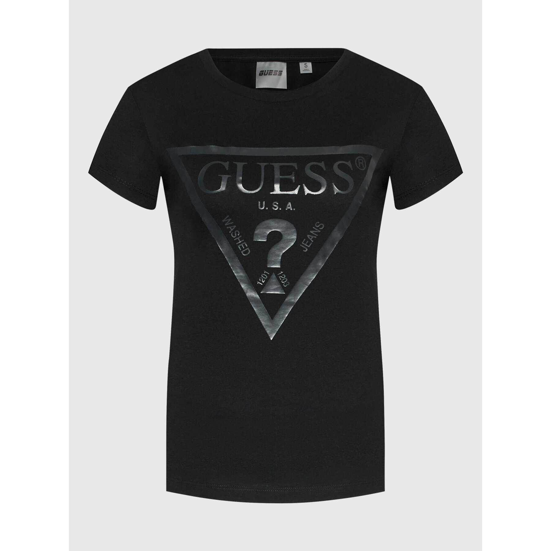 Guess Tricou V2RI13 K8HM0 Negru Regular Fit - Pled.ro