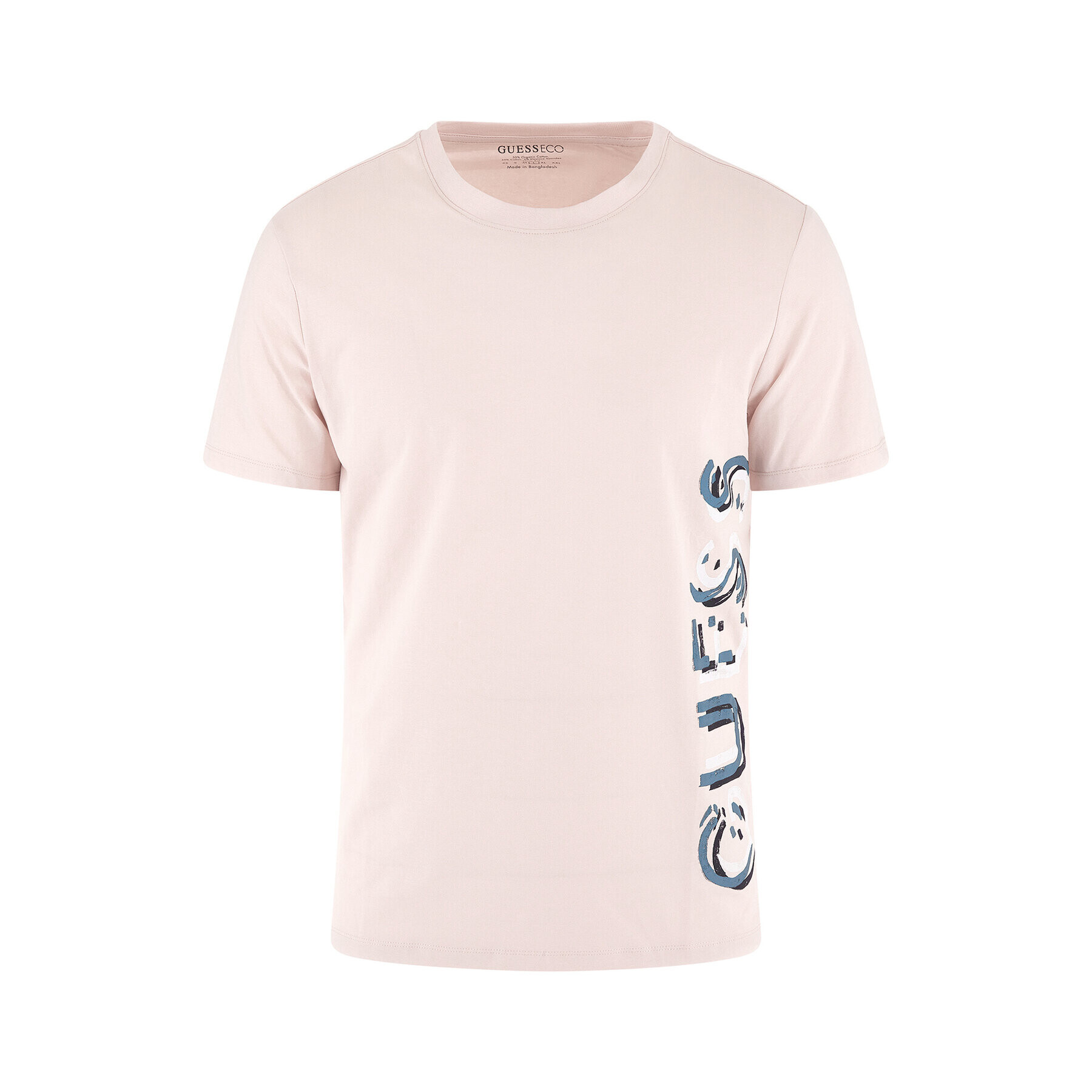 Guess Tricou Vertical Logo M3GI22 J1314 Roz Slim Fit - Pled.ro