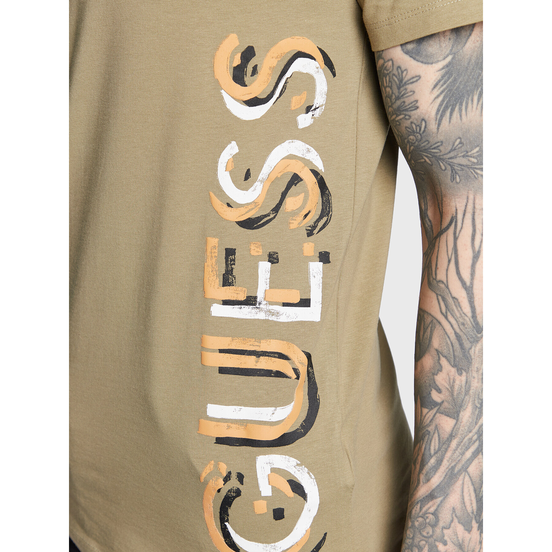 Guess Tricou Vertical Logo M3GI22 J1314 Verde Slim Fit - Pled.ro